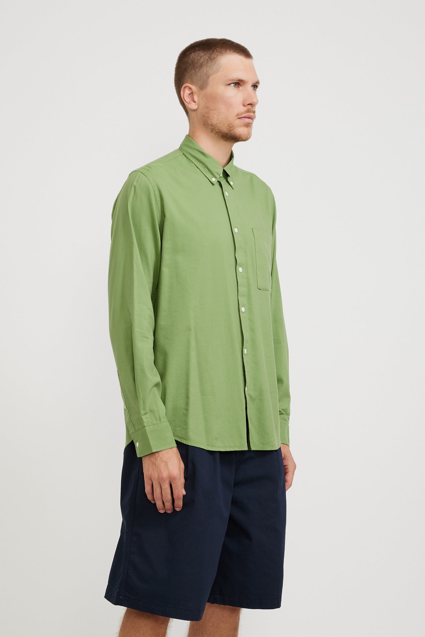 NN07 | Arne BD 5655 Twill Shirt Kale | Maplestore