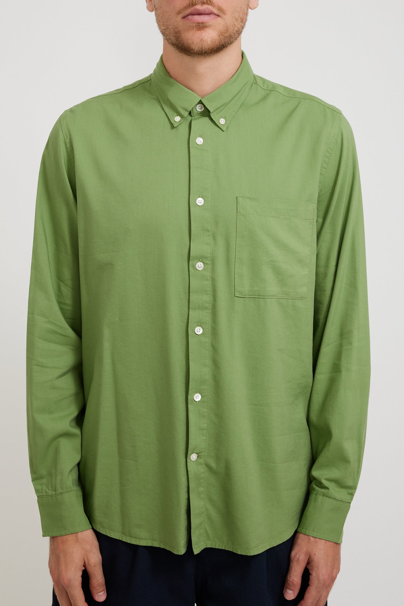 NN07 | Arne BD 5655 Twill Shirt Kale | Maplestore