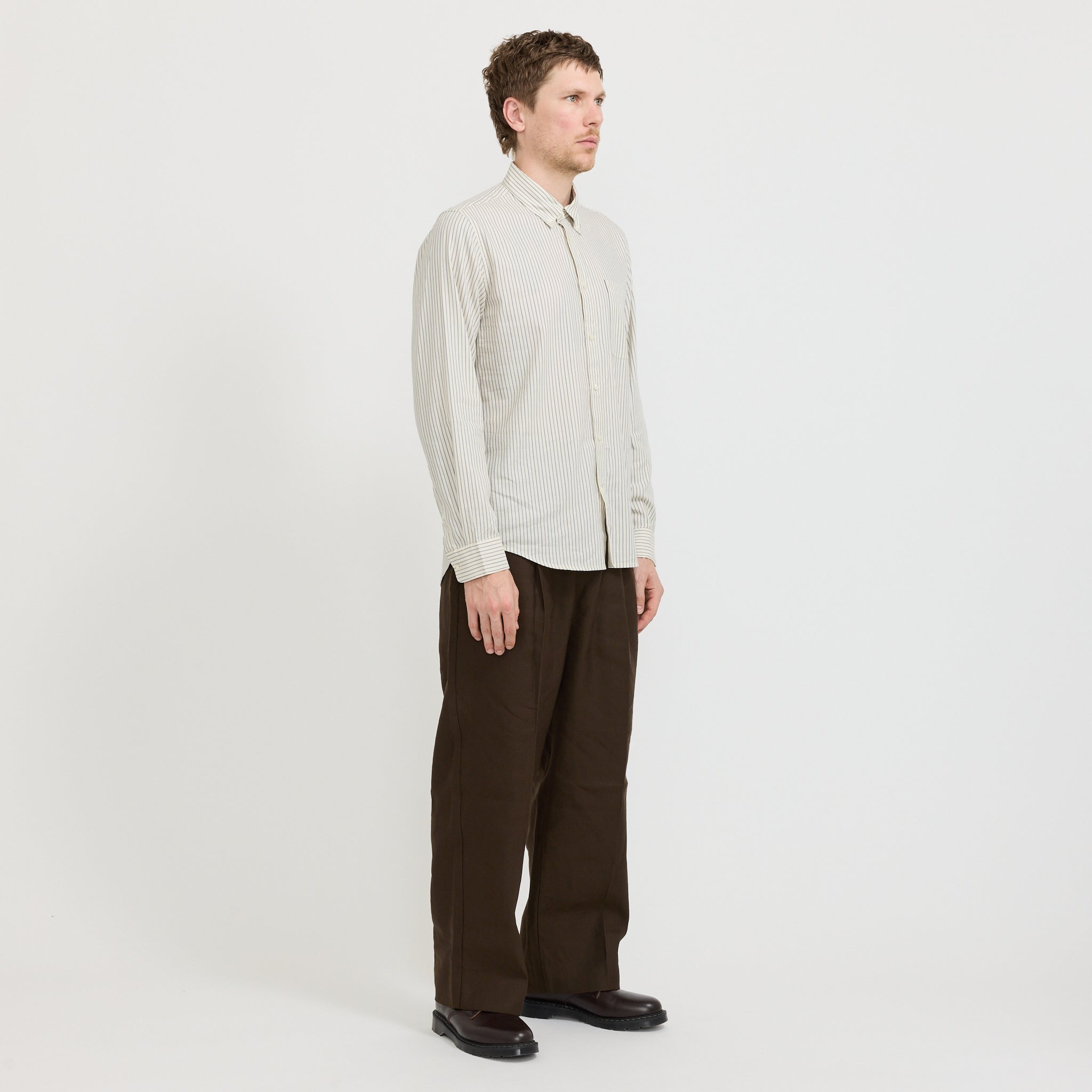 Arne Button Down Shirt Sea Stripe