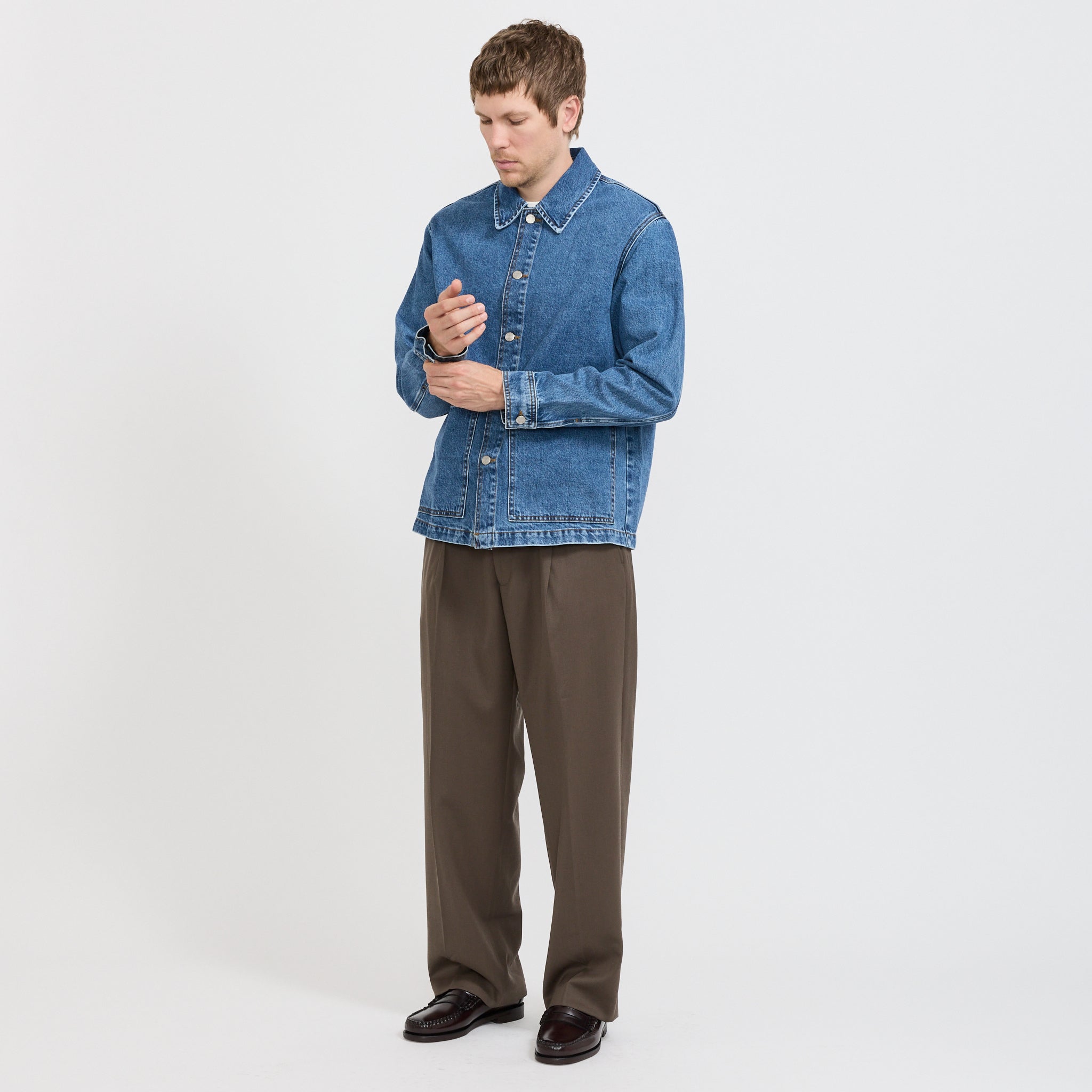 Blaze Overshirt Medium Washed | NN07 Mens Shirts at Maplestore