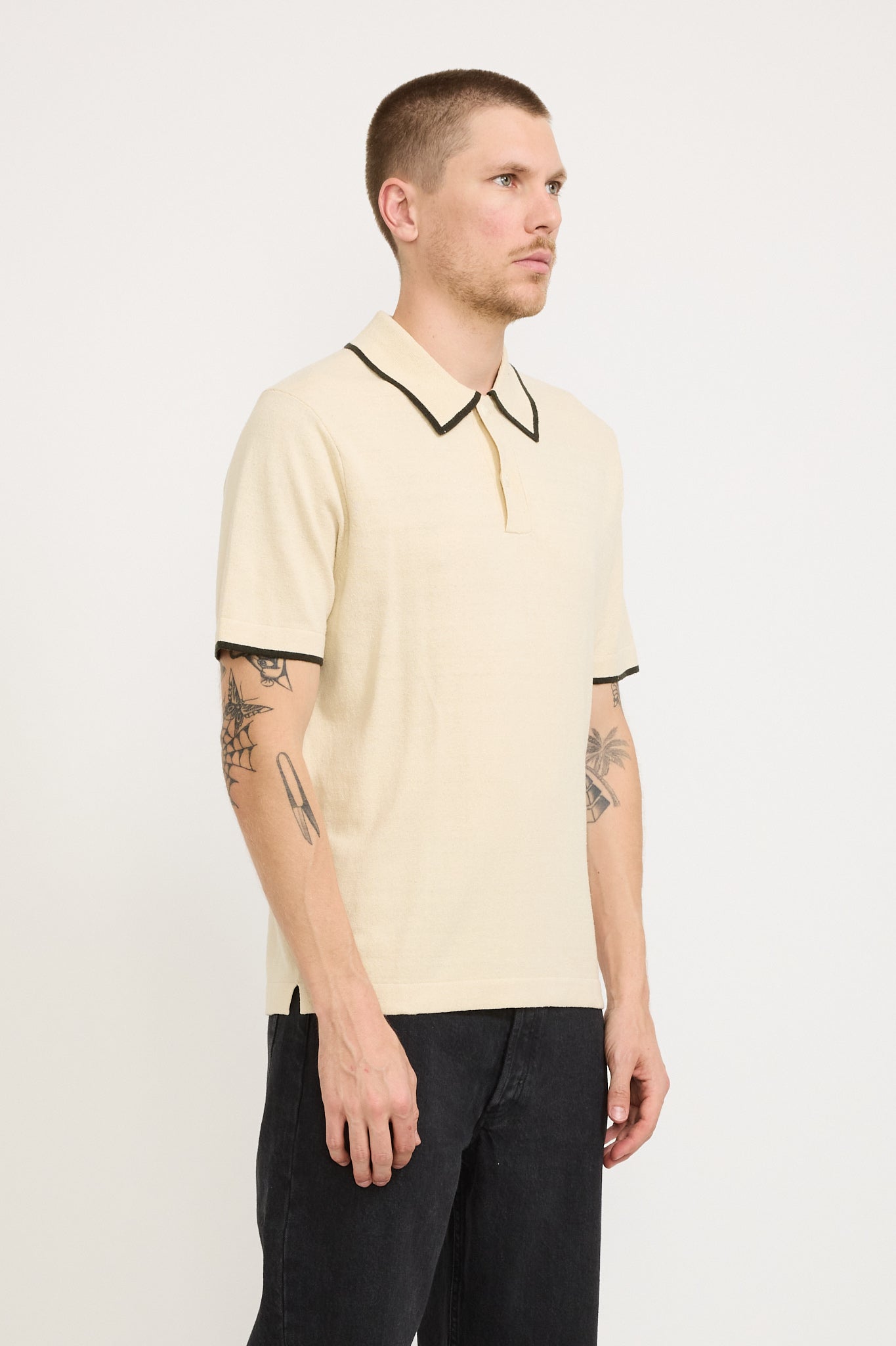 NN07 | Damon Knitted Polo Oat | Maplestore