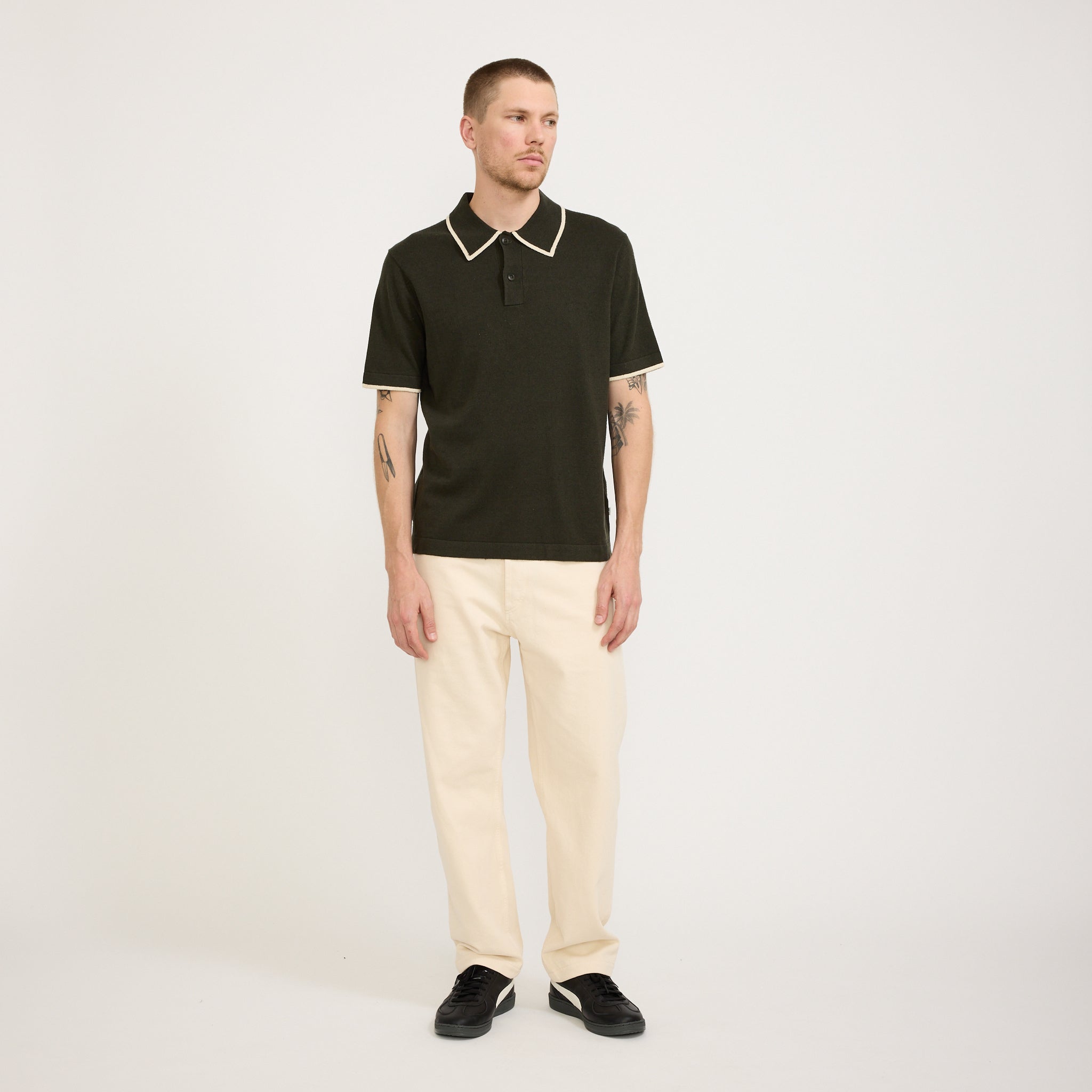 NN07 | Damon Knitted Polo Rosin | Maplestore