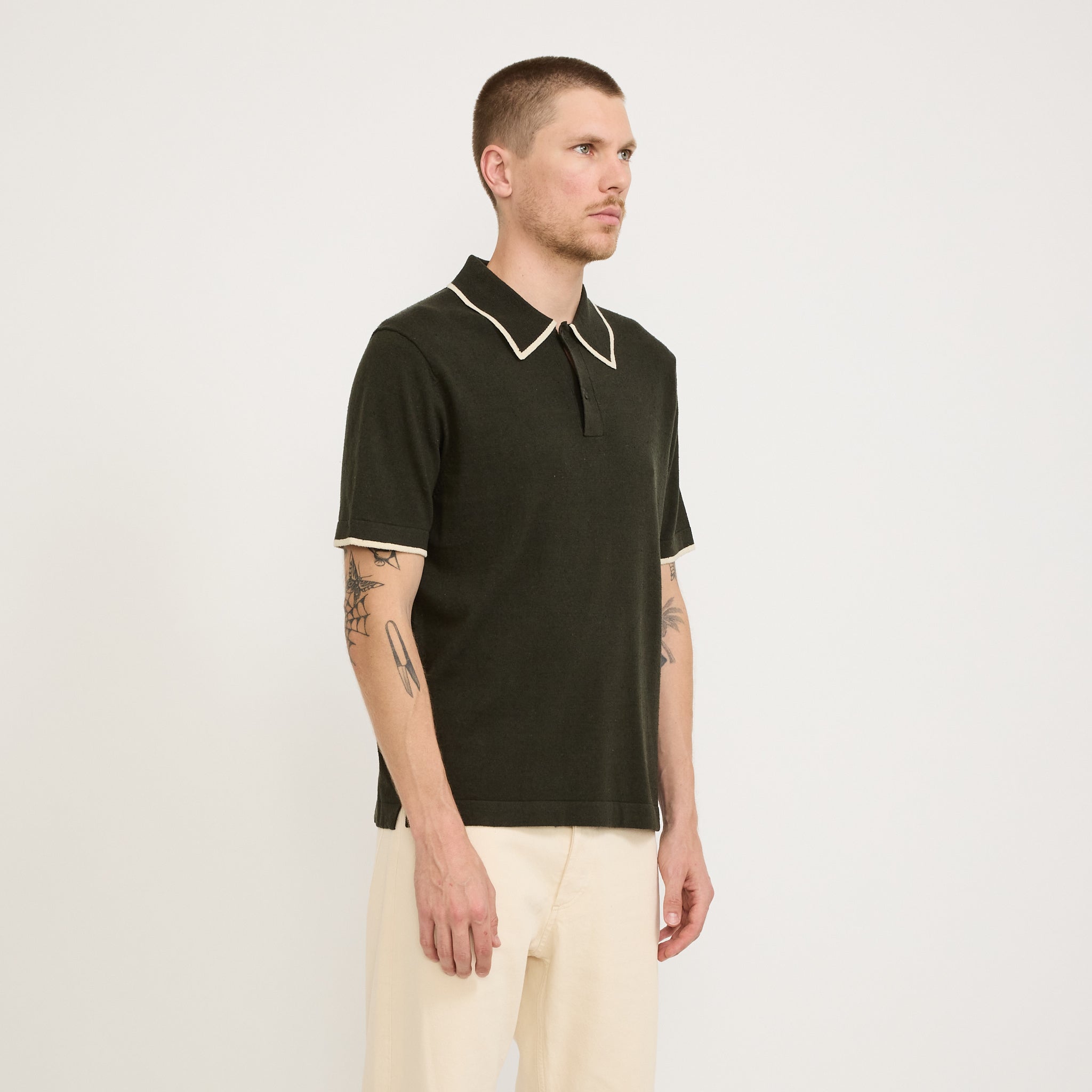 NN07 | Damon Knitted Polo Rosin | Maplestore
