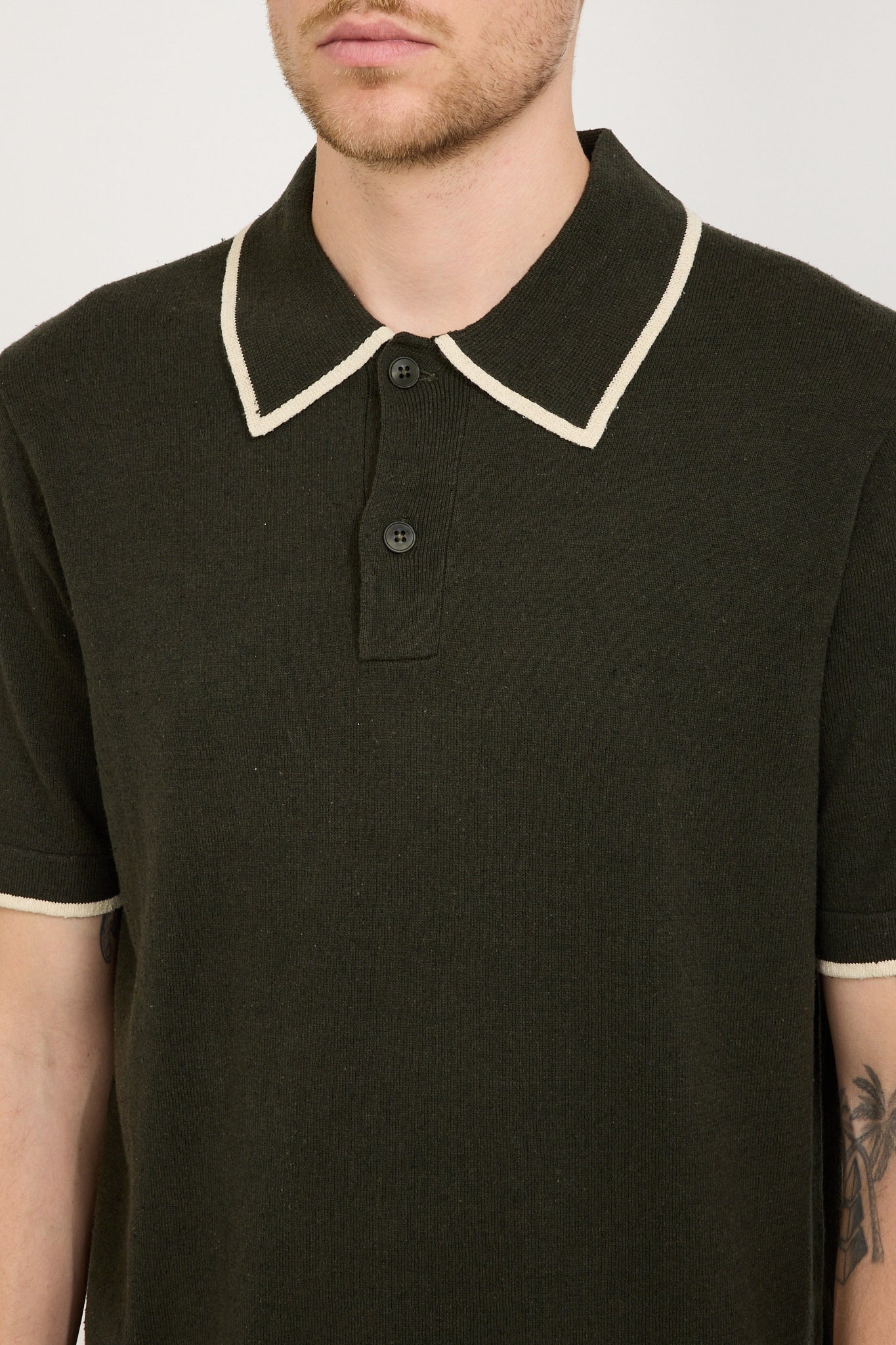 NN07 | Damon Knitted Polo Rosin | Maplestore