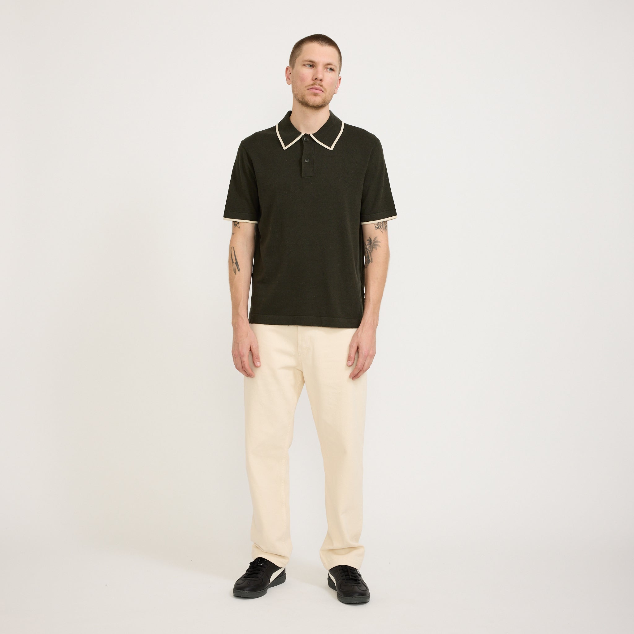 NN07 | Damon Knitted Polo Rosin | Maplestore