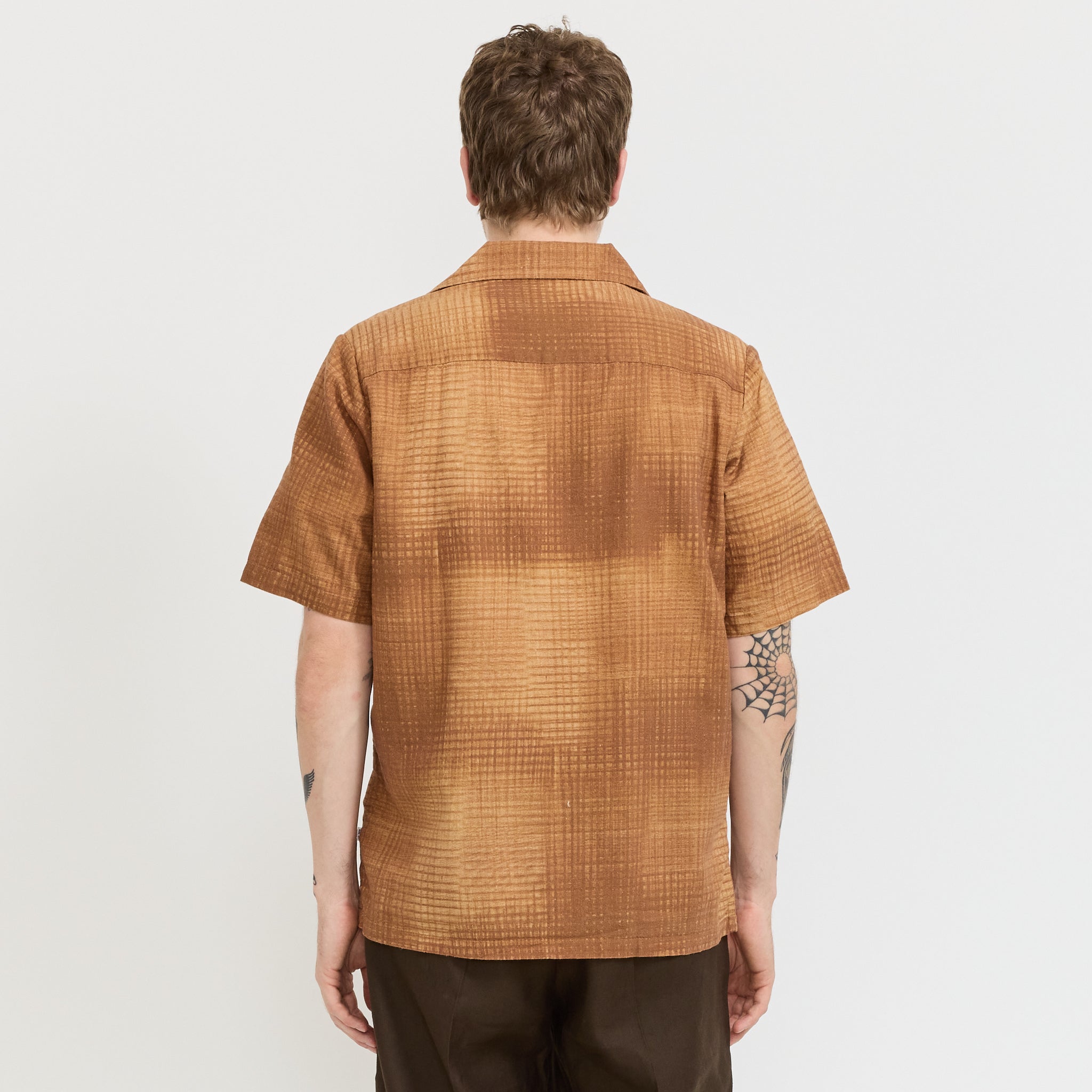 Daniel SS Shirt Brown Print