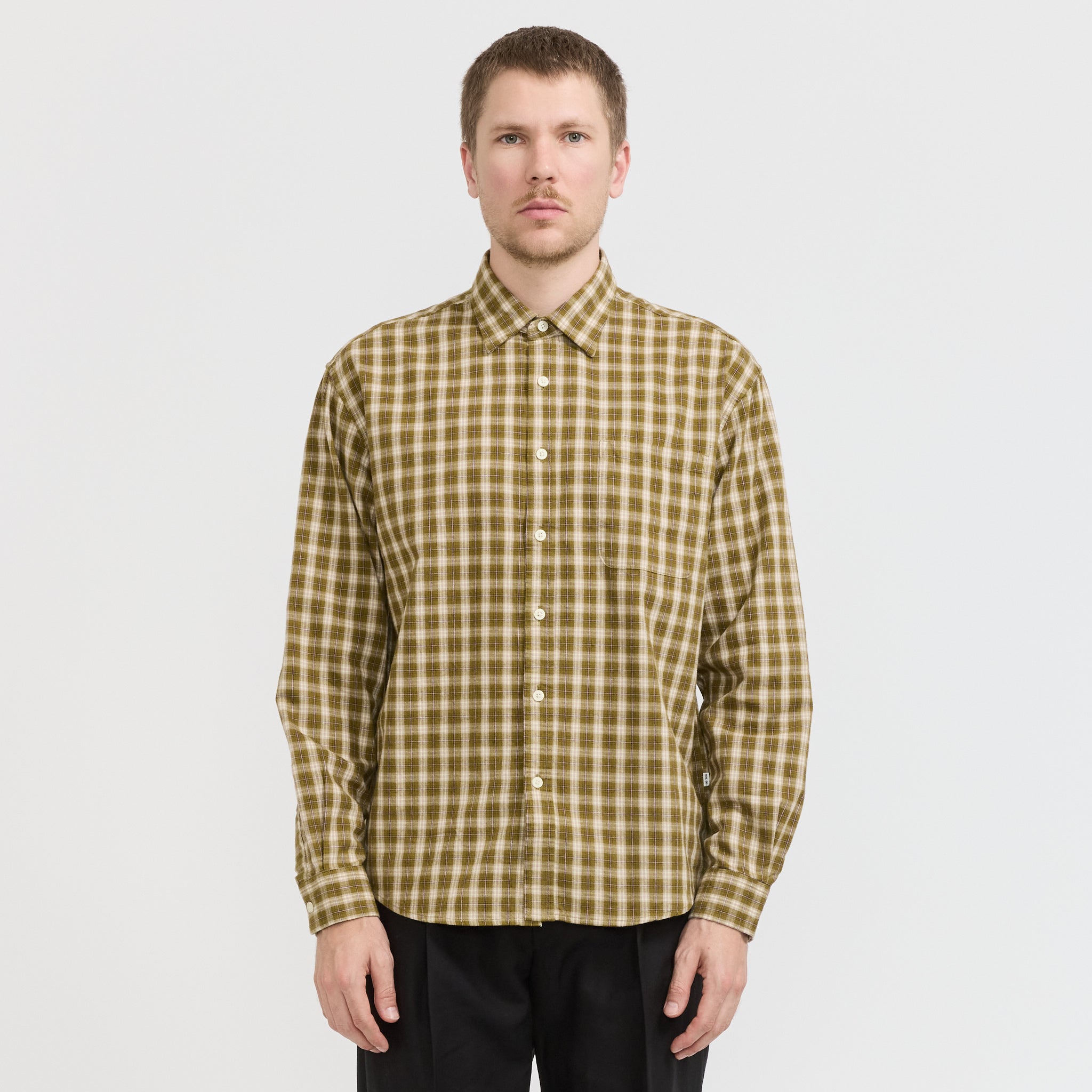 NN07 | Deon Flannel Shirt Moss Check | Maplestore