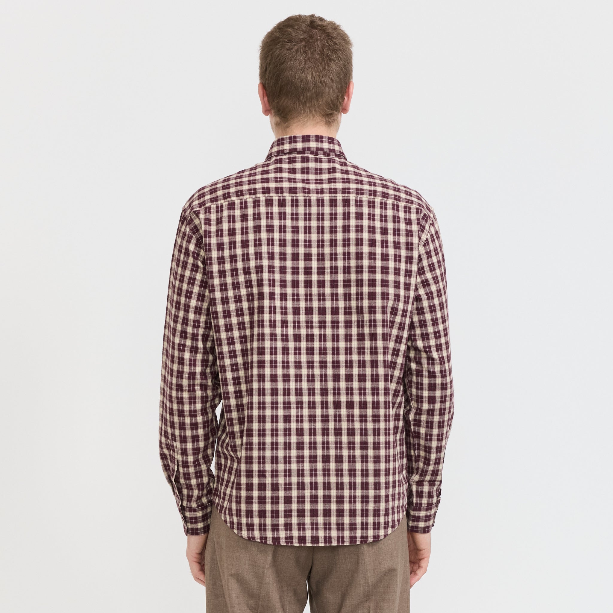 NN07 | Deon Flannel Shirt Wine Check | Maplestore