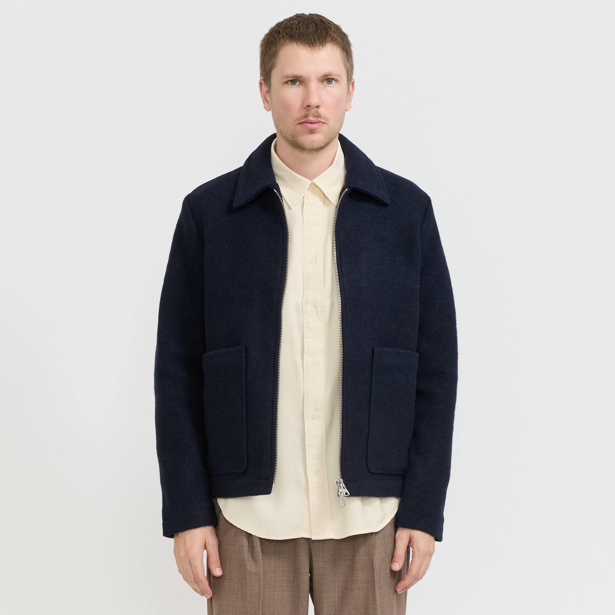 NN07 | Gael Wool Jacket Navy Blue | Maplestore