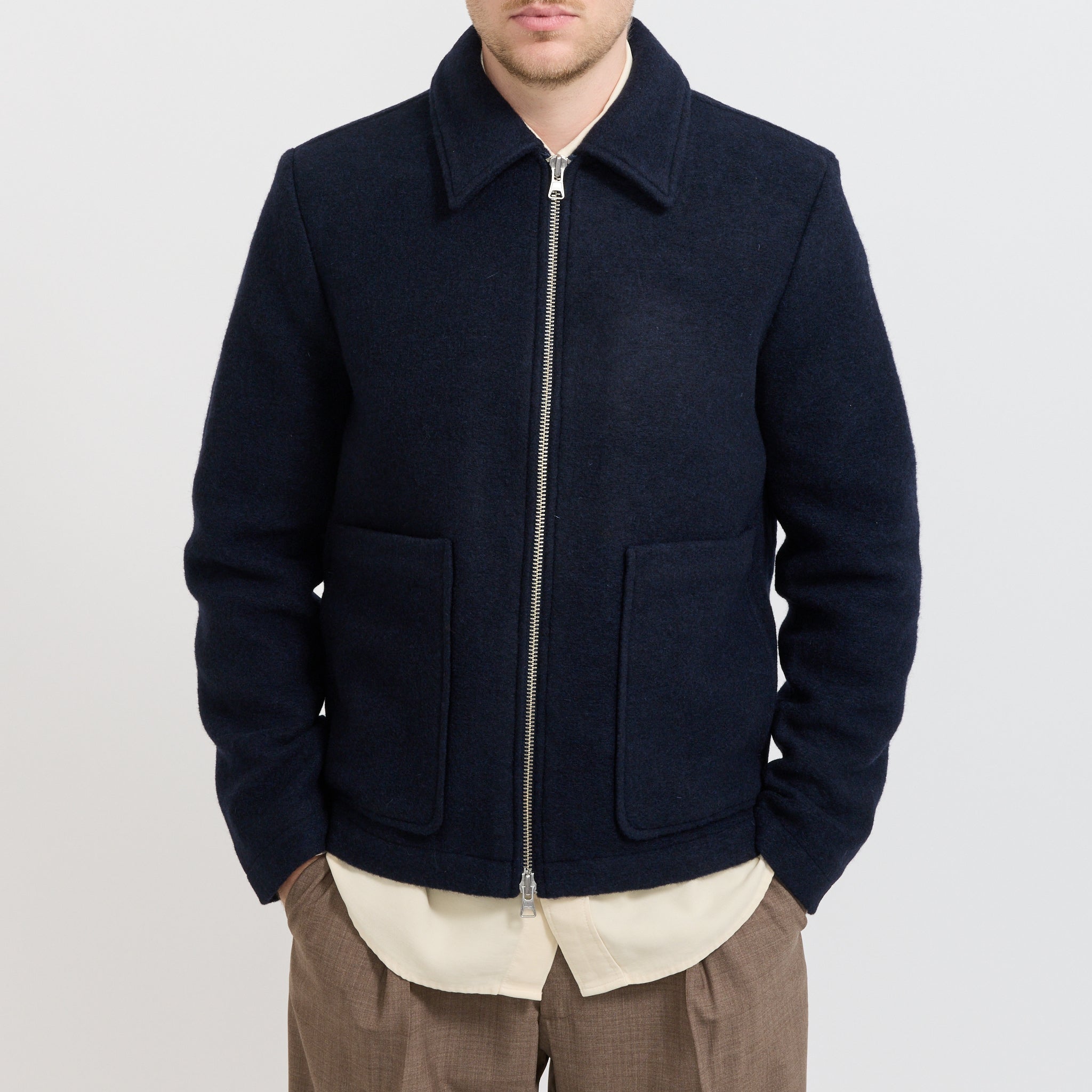 NN07 | Gael Wool Jacket Navy Blue | Maplestore