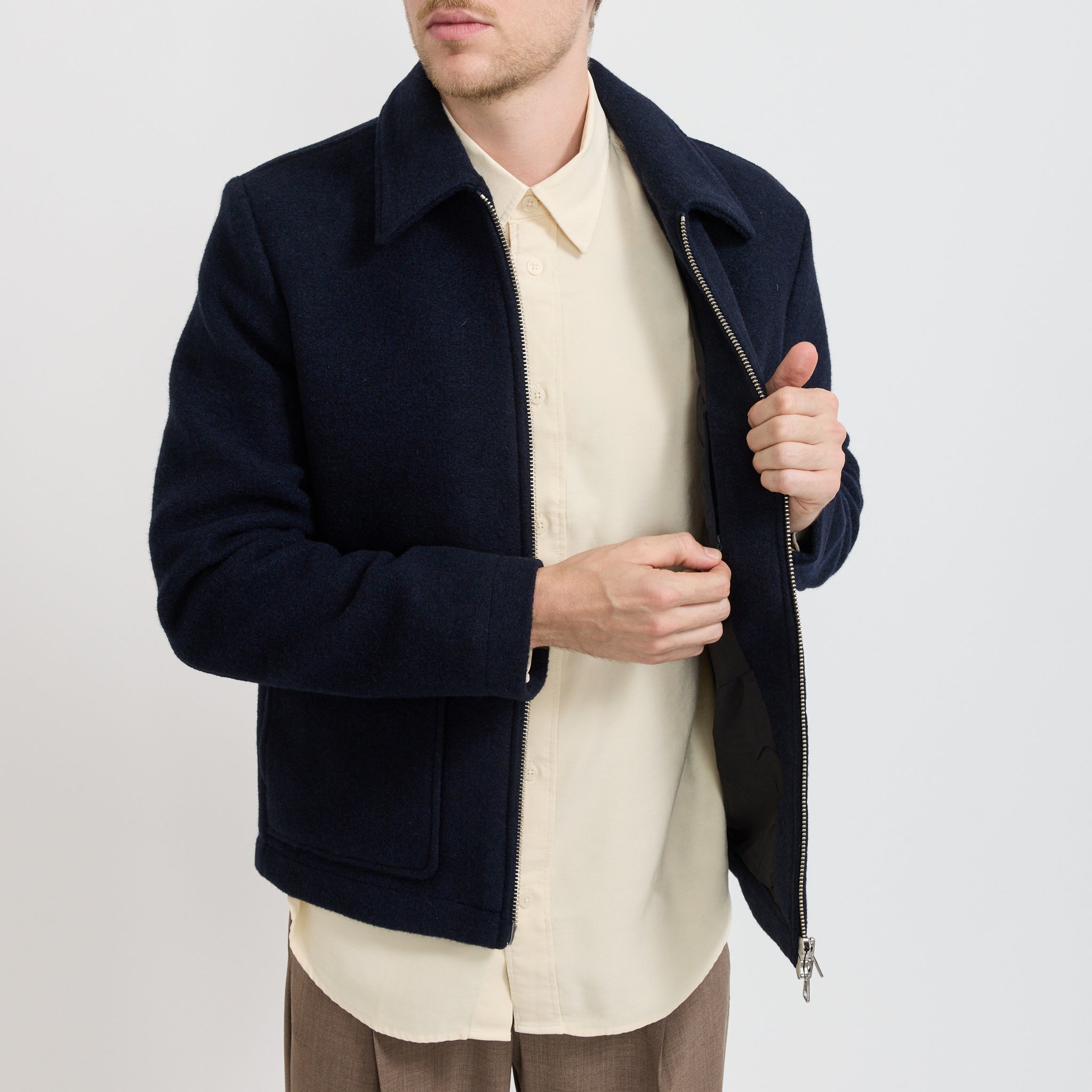 NN07 | Gael Wool Jacket Navy Blue | Maplestore