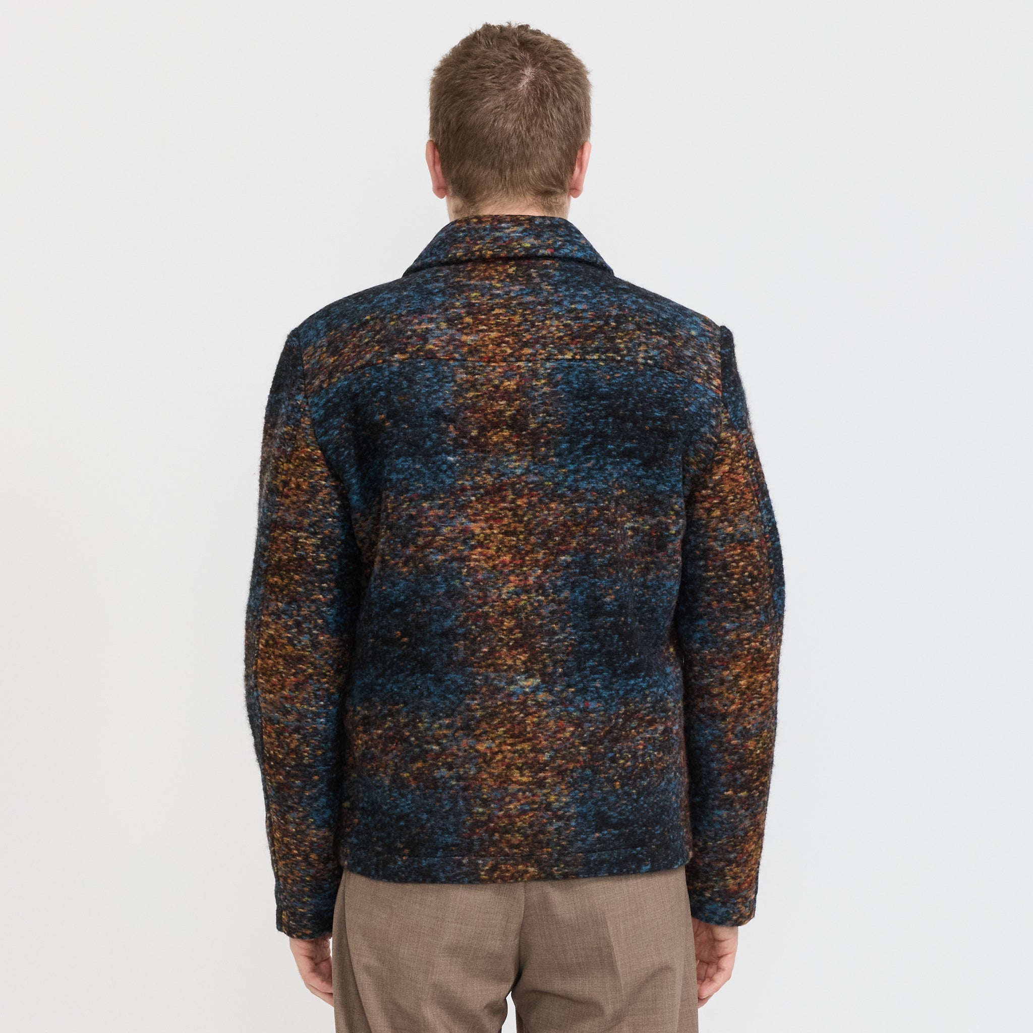 NN07 | Gael Jacquard Jacket Blue Multi | Maplestore