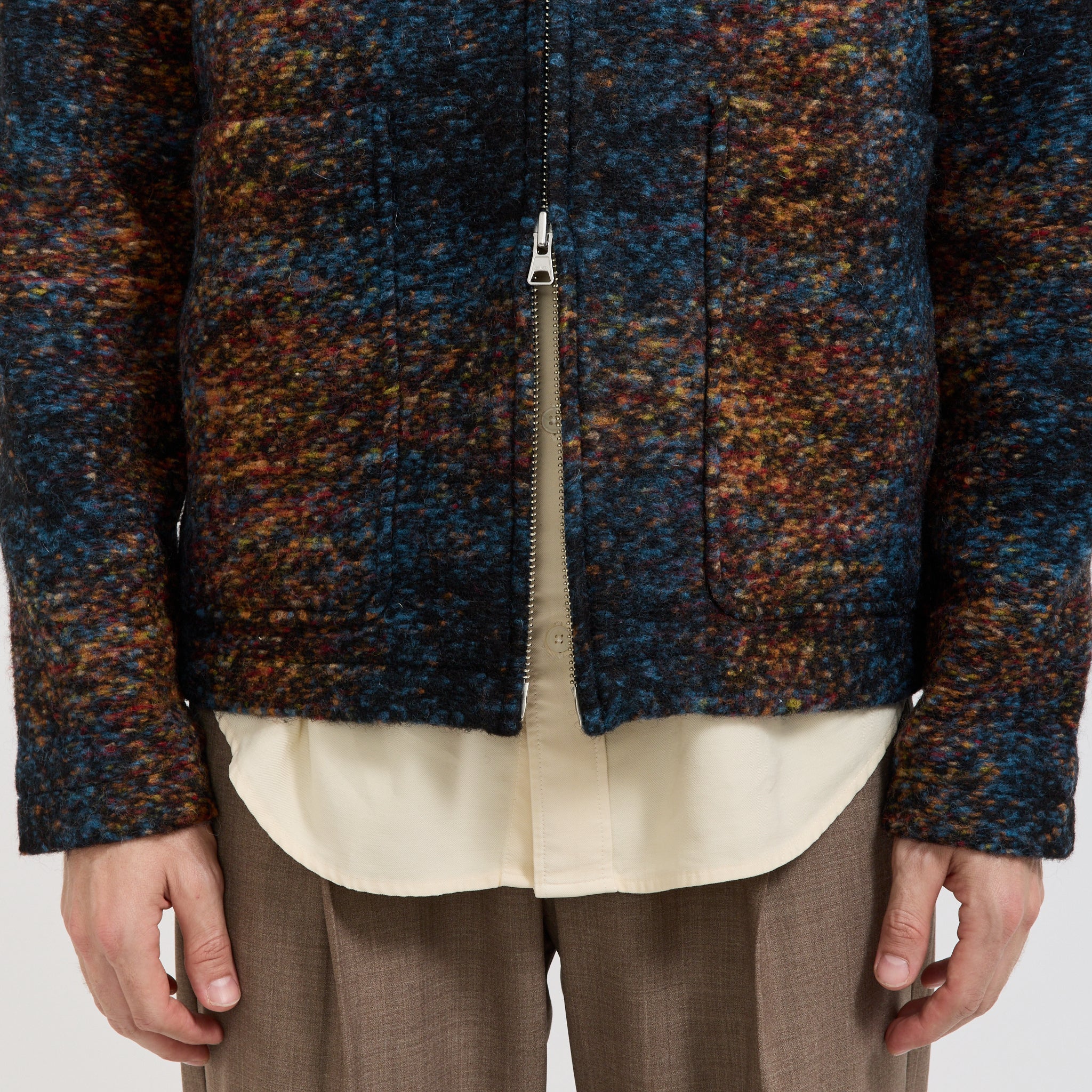NN07 Gael Jacquard Jacket Blue Multi | Maplestore