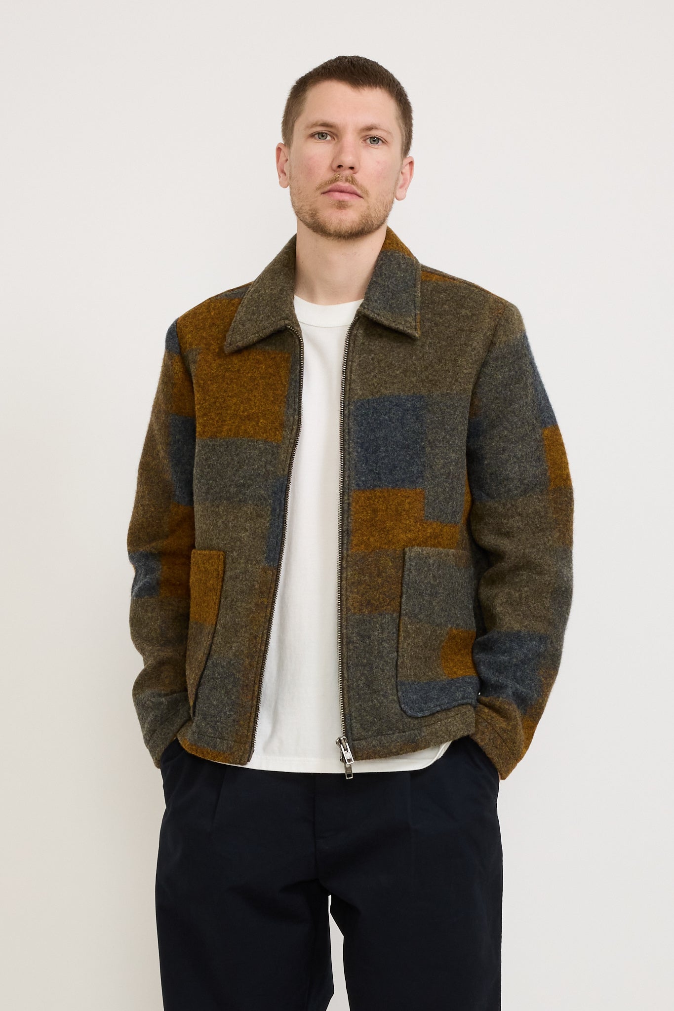 NN07 | Gael Jacket Brown Check | Maplestore