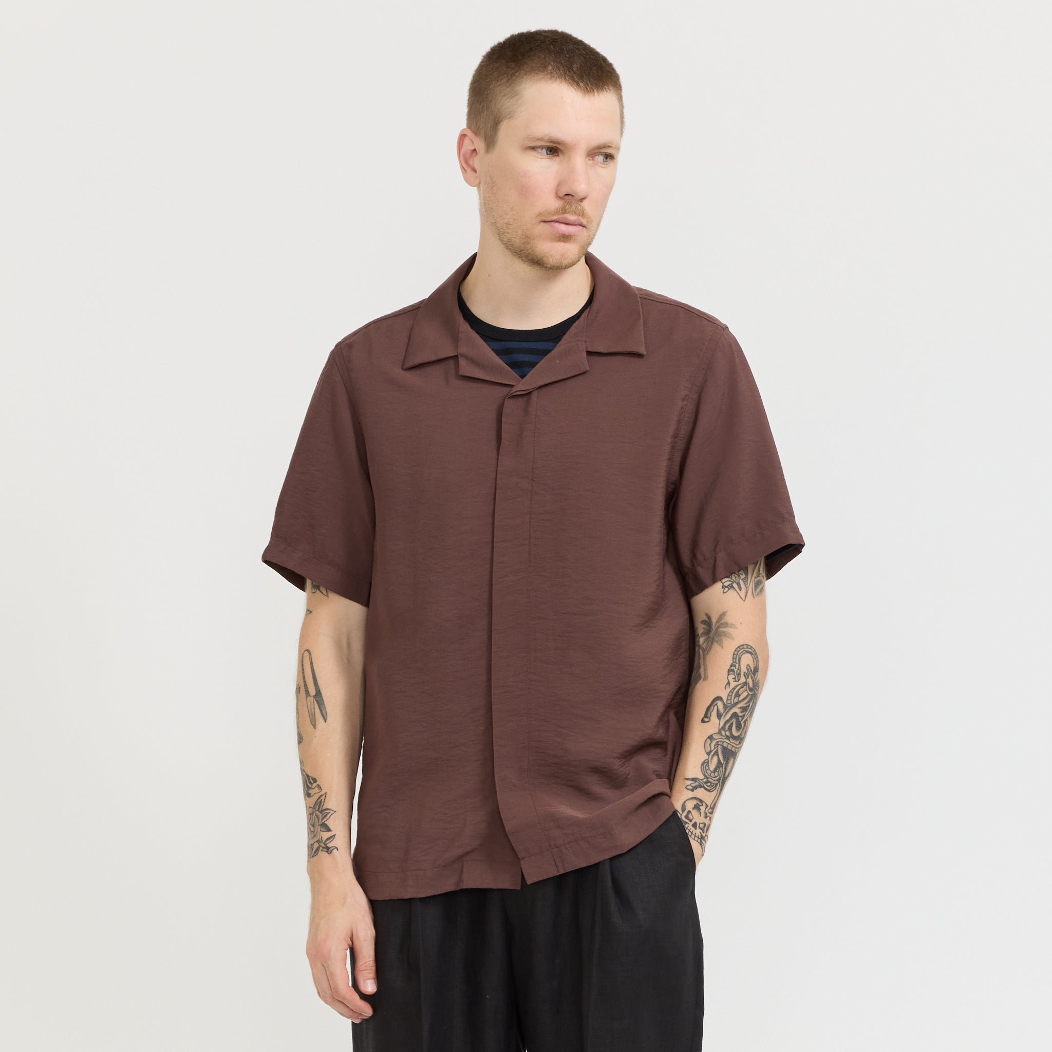 Hank SS Shirt Coffee