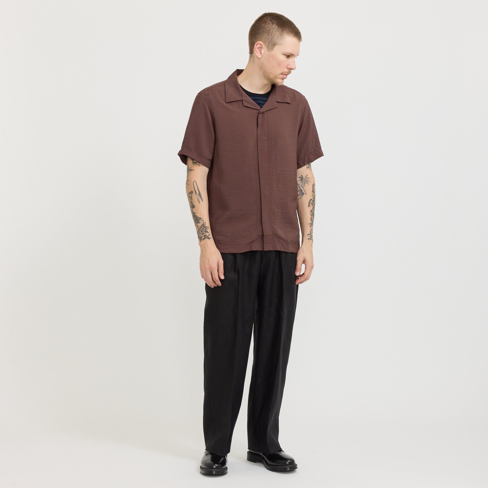 Hank SS Shirt Coffee
