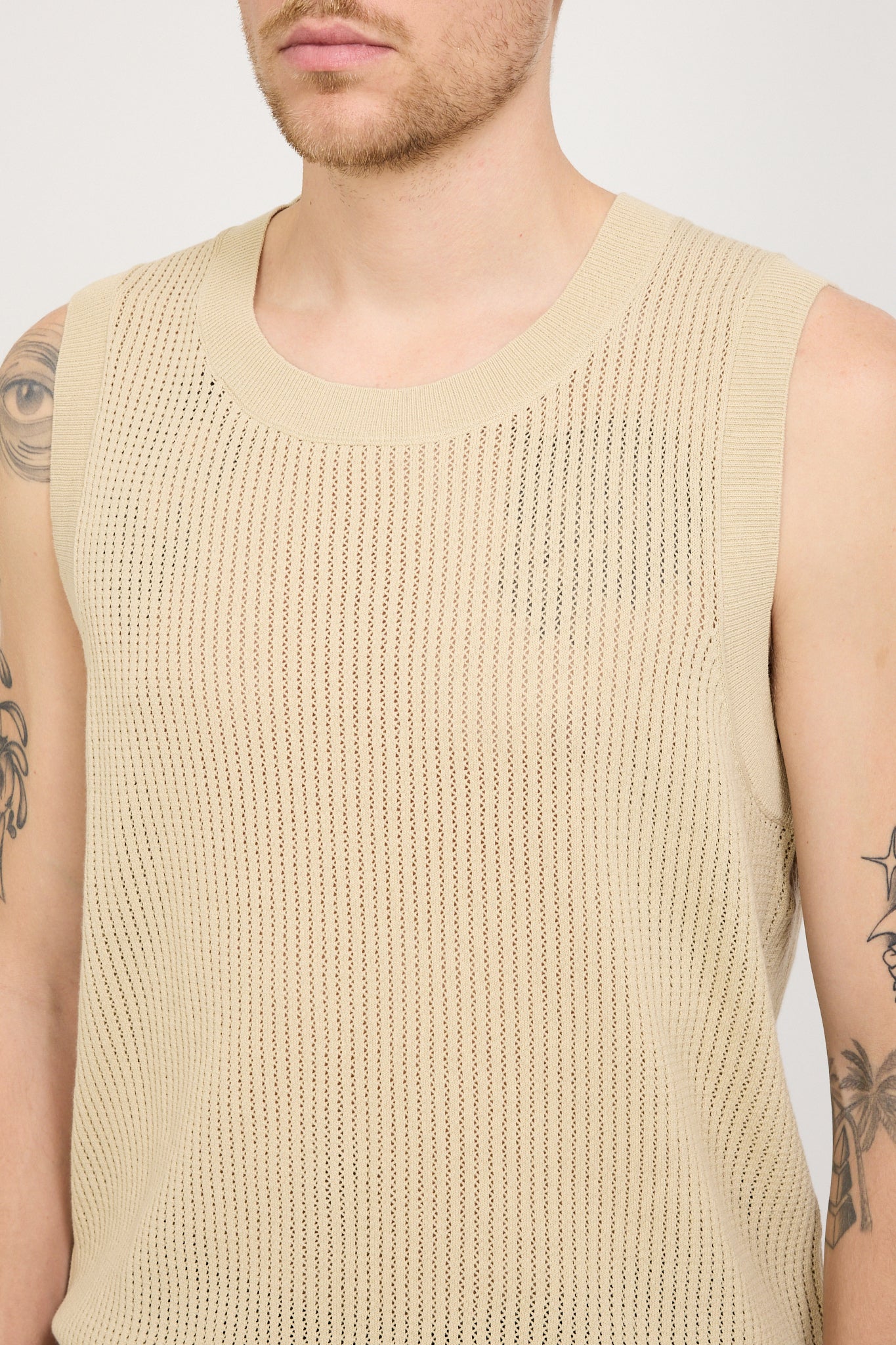 NN07 | Huxley Knitted Tank Top Ecru | Maplestore