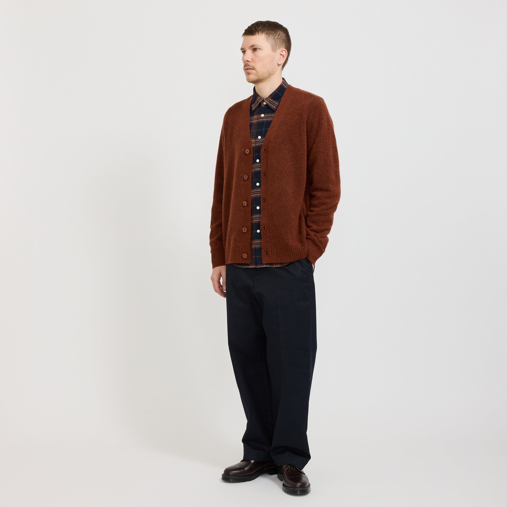John Cardigan 6683 Red Brown