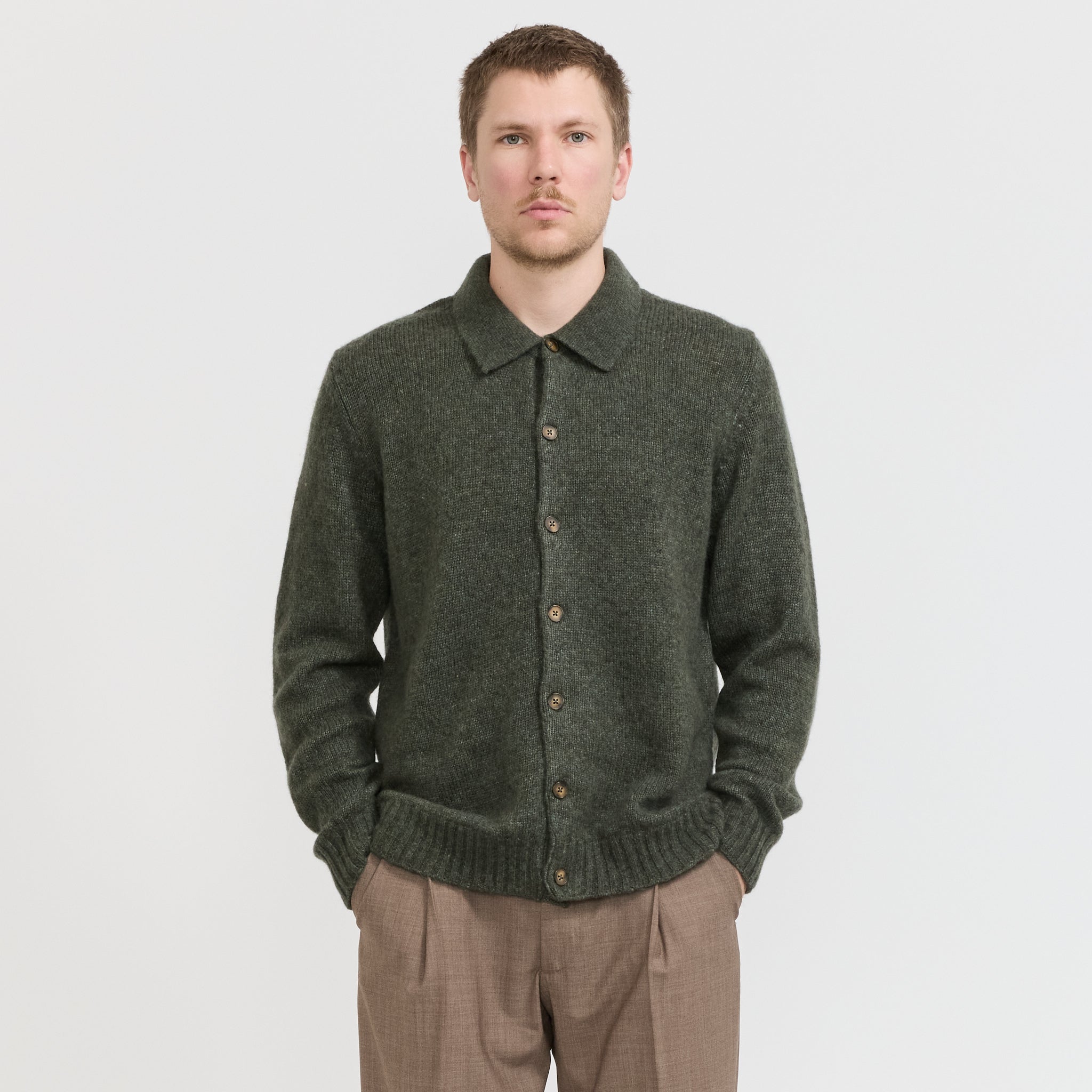 Lee Merino Blend Cardigan Capers