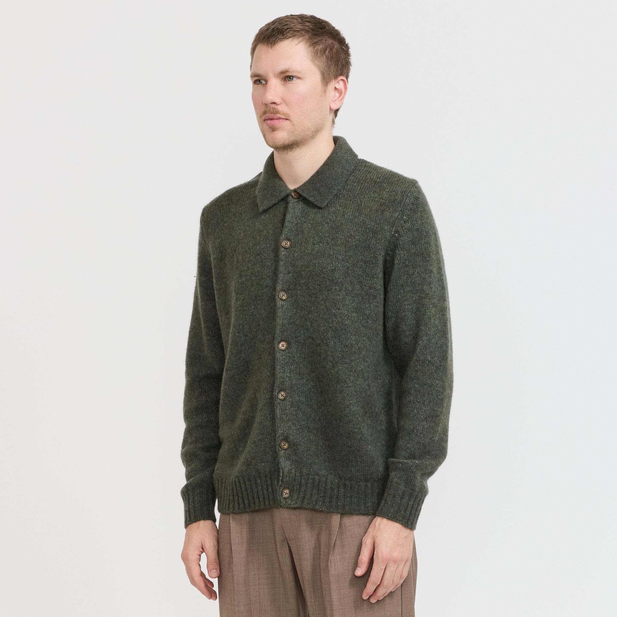 Lee Merino Blend Cardigan Capers