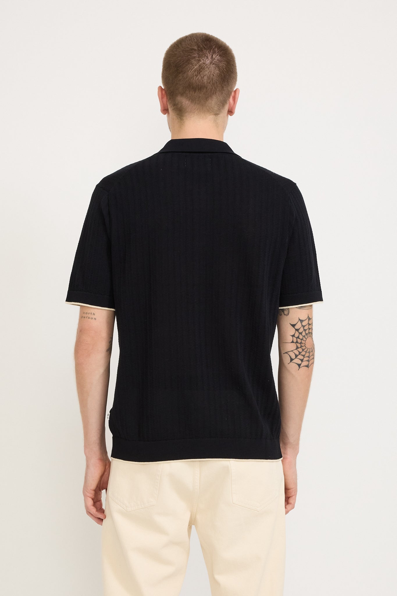 NN07 | Nalo Knitted Polo Navy Blue | Maplestore