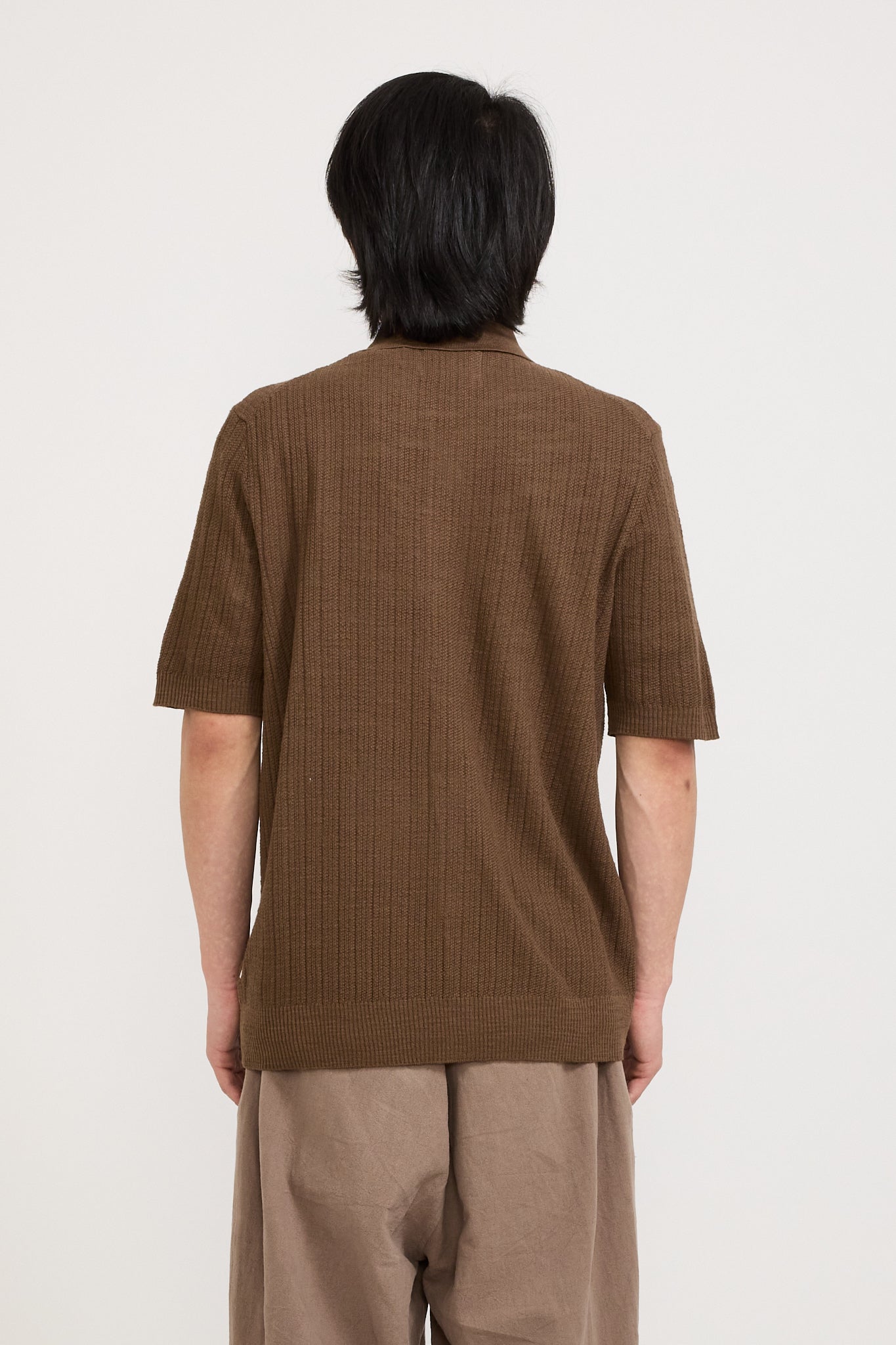 NN07 | Nolan Button Up Polo Cocoa | Maplestore