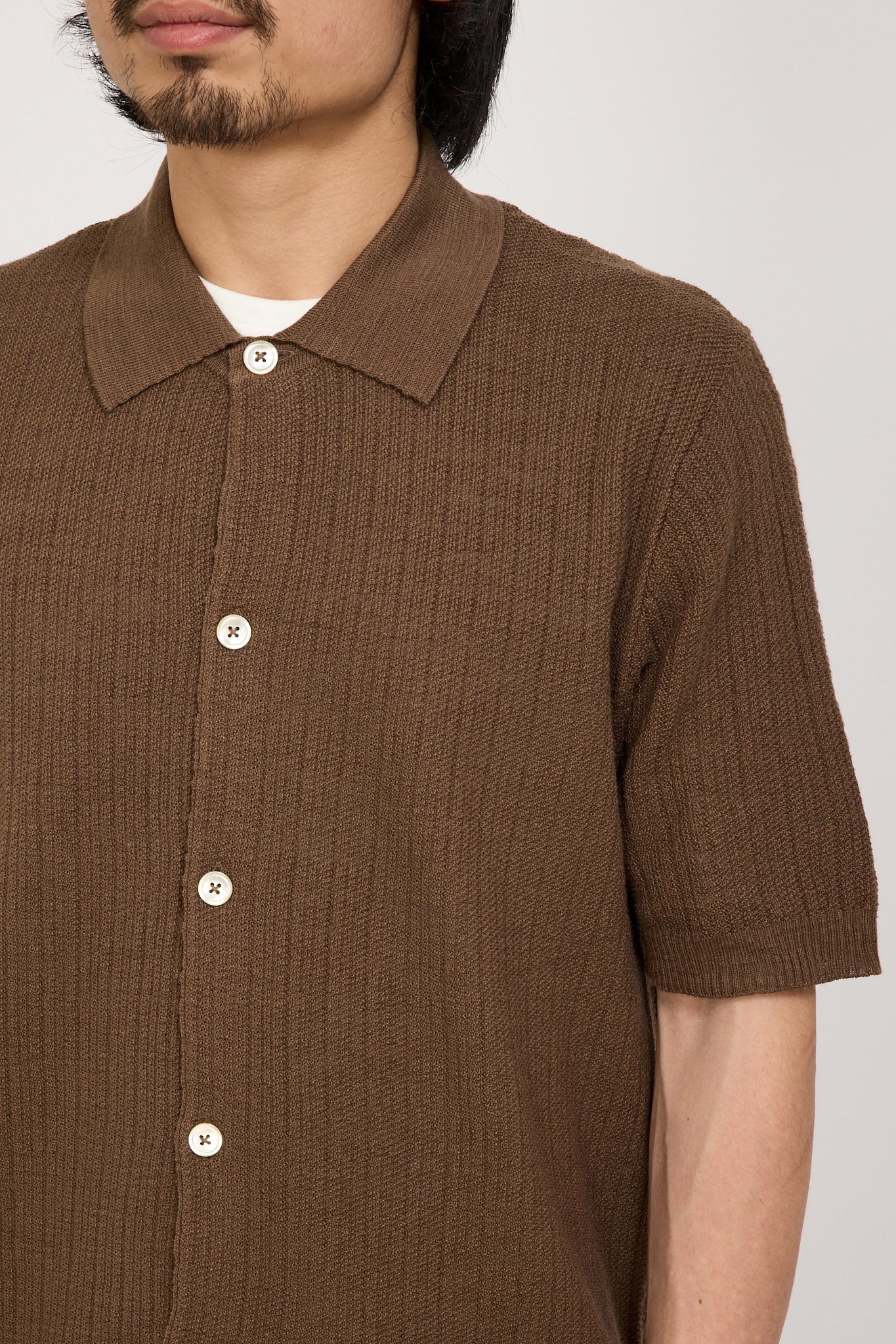 NN07 | Nolan Button Up Polo Cocoa | Maplestore