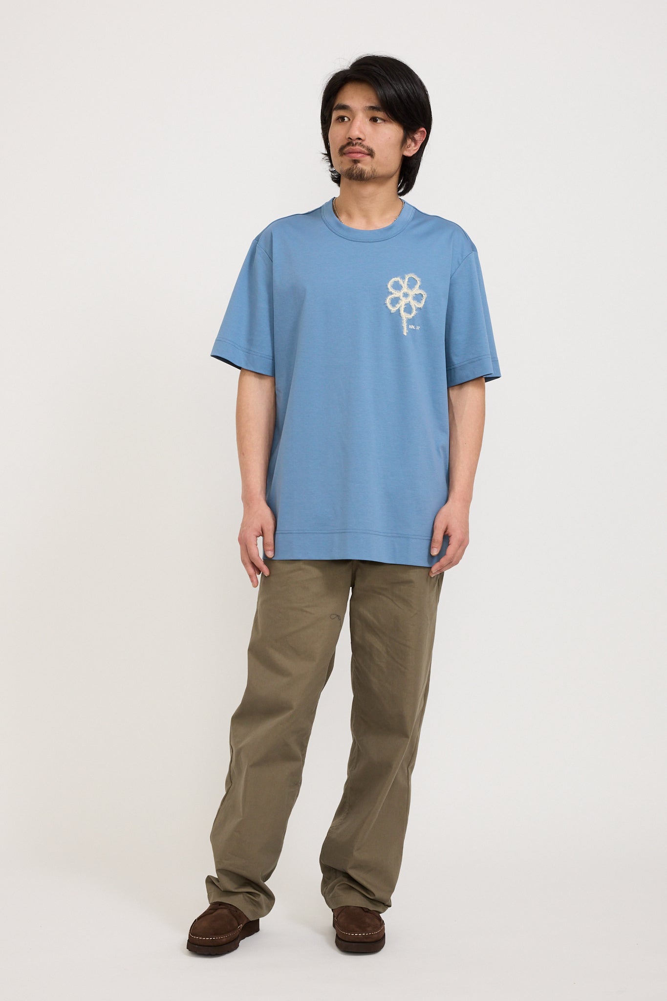 NN07 | Pedro Organic Cotton Tee Blue Jasper | Maplestore