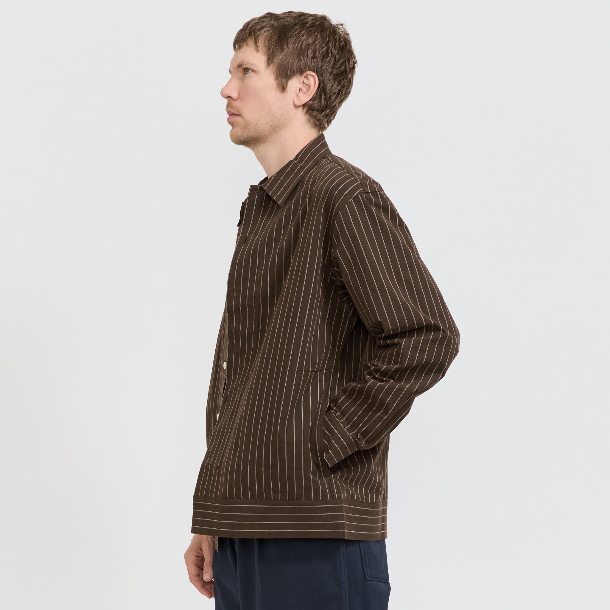 NN07 | Reed Overshirt Brown Stripe | Maplestore