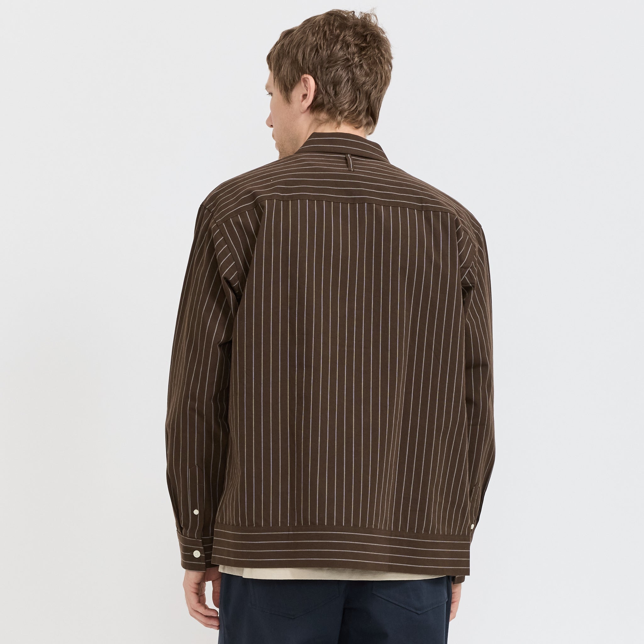 NN07 | Reed Overshirt Brown Stripe | Maplestore