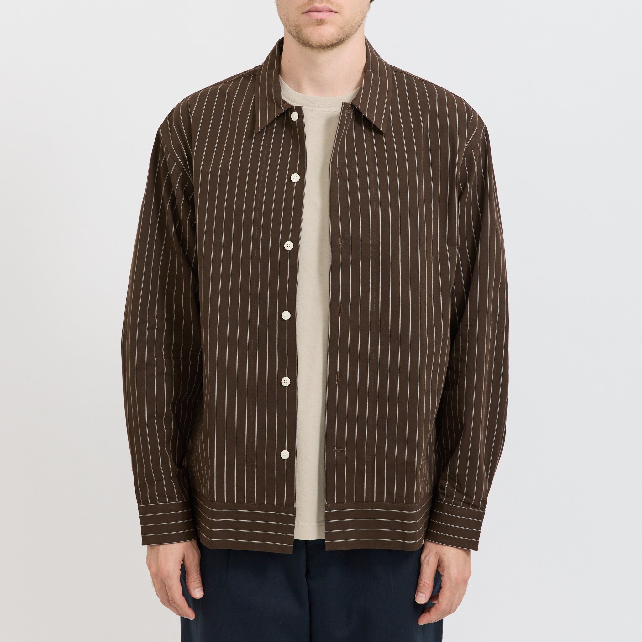 NN07 | Reed Overshirt Brown Stripe | Maplestore
