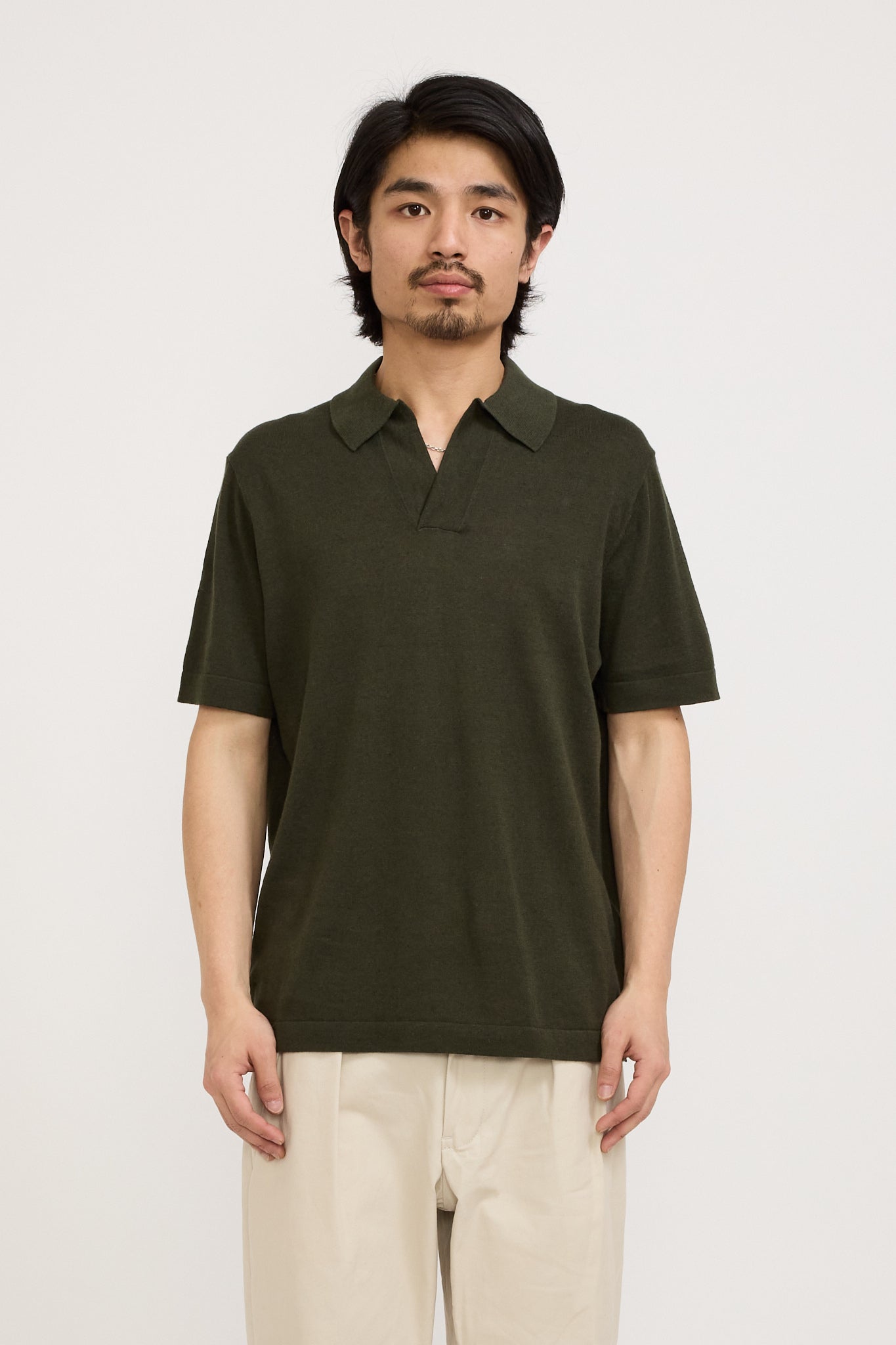 NN07 | Ryan Knitted Polo Rosin | Maplestore