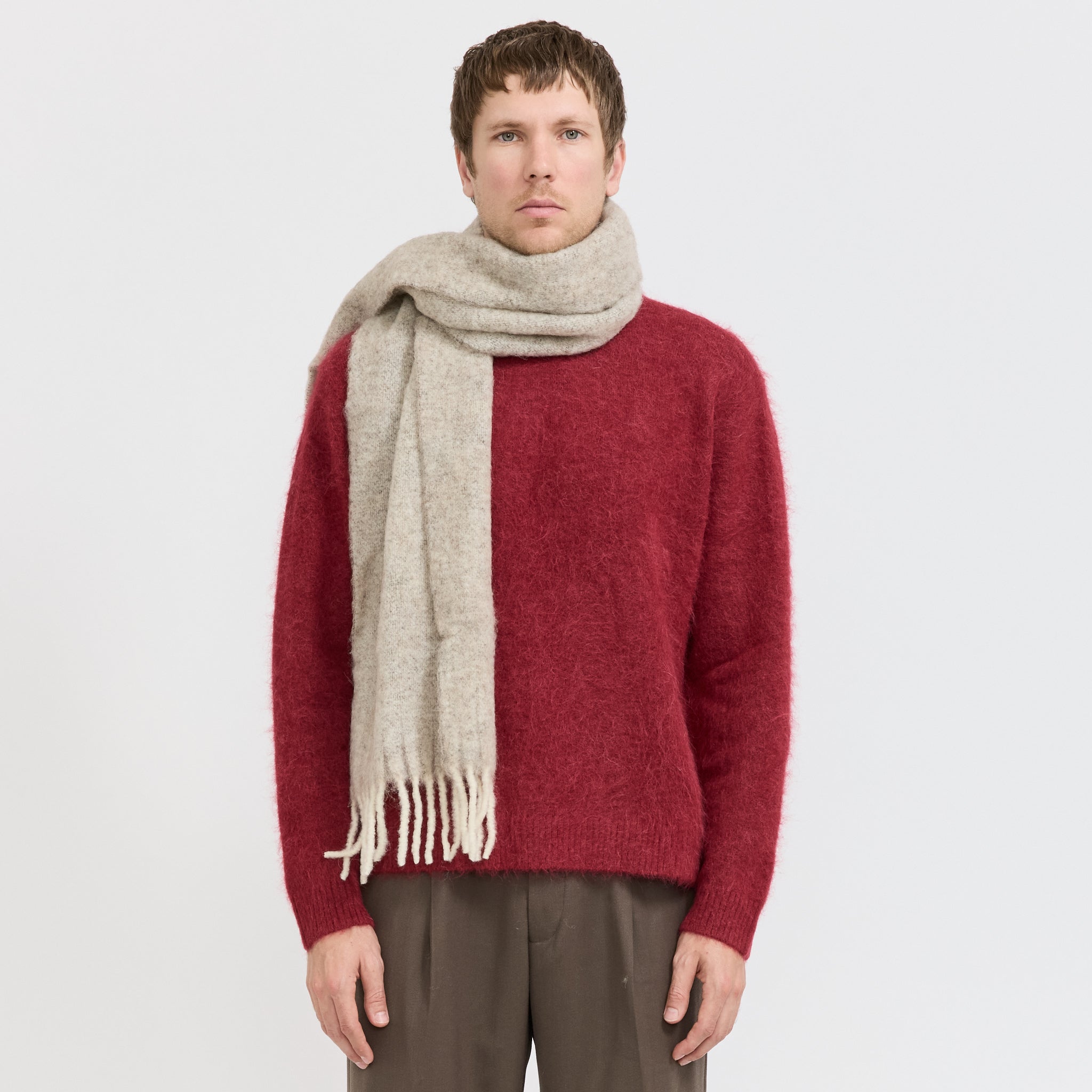 Scarf Two Ecru Multi