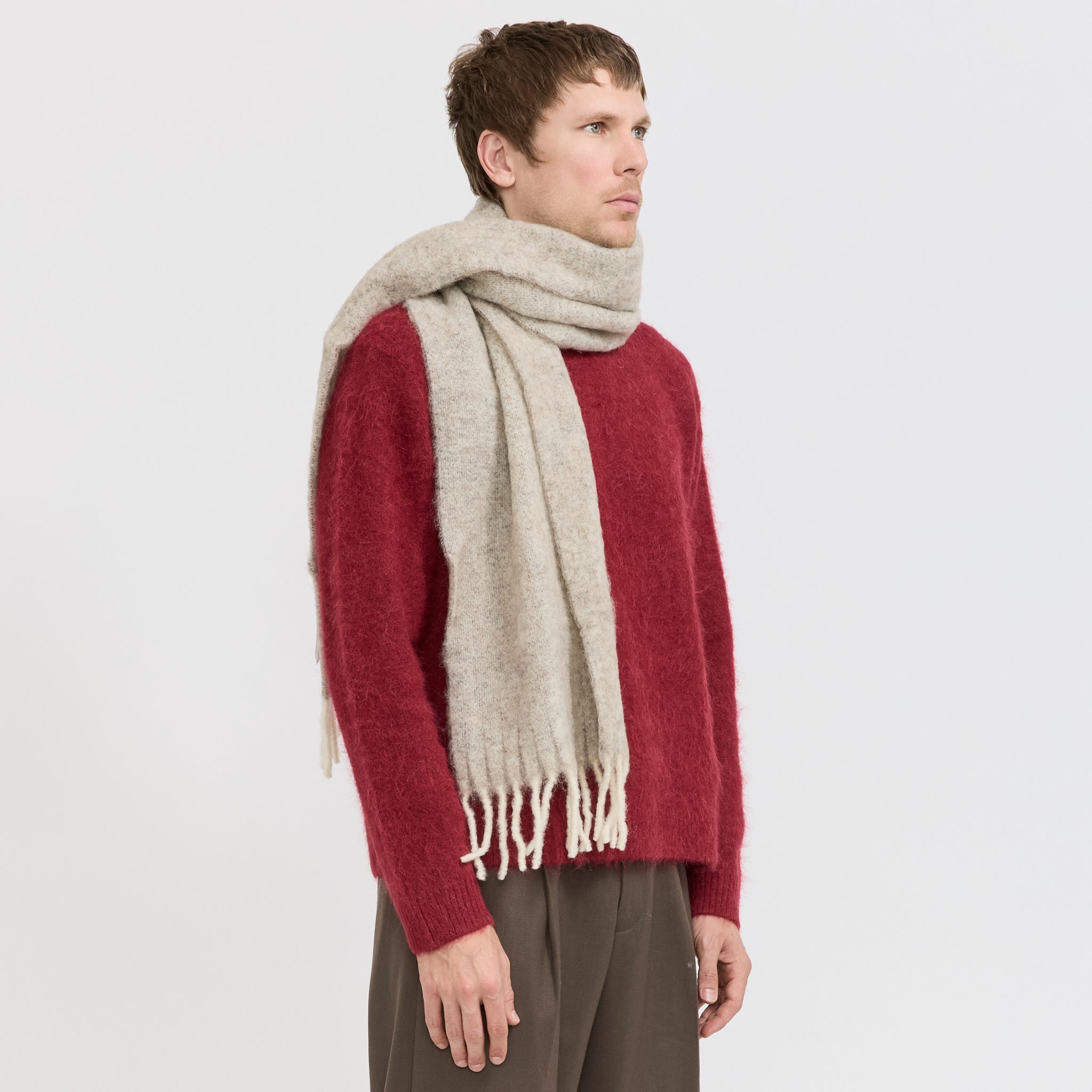 Scarf Two Ecru Multi