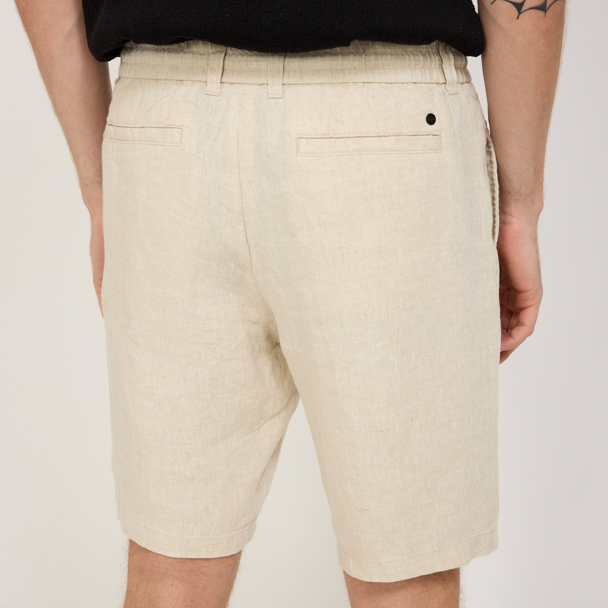 NN07 | Seb Casual Linen Shorts Oat | Maplestore