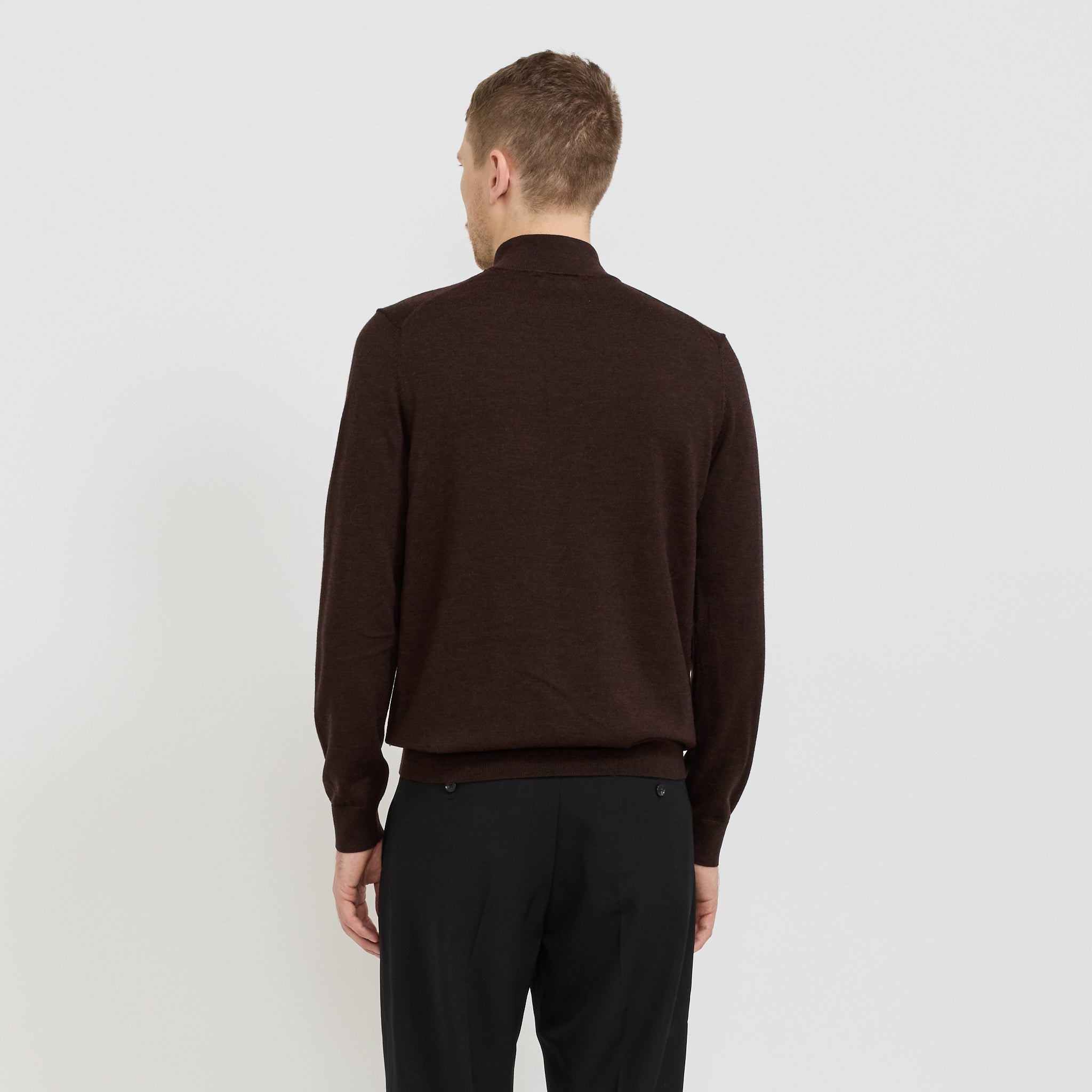 NN07 | Sergio Zip Mock 6605 Brown Melange | Maplestore