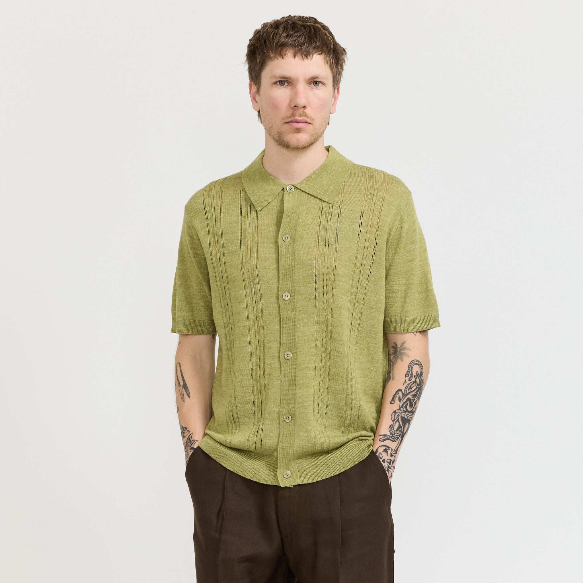 NN07 Thor SS Cardigan Evergreen | Maplestore