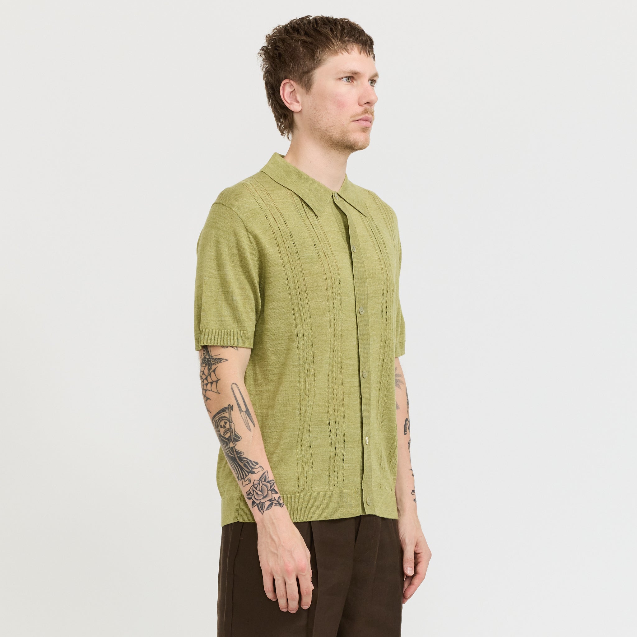 Thor SS Cardigan Evergreen