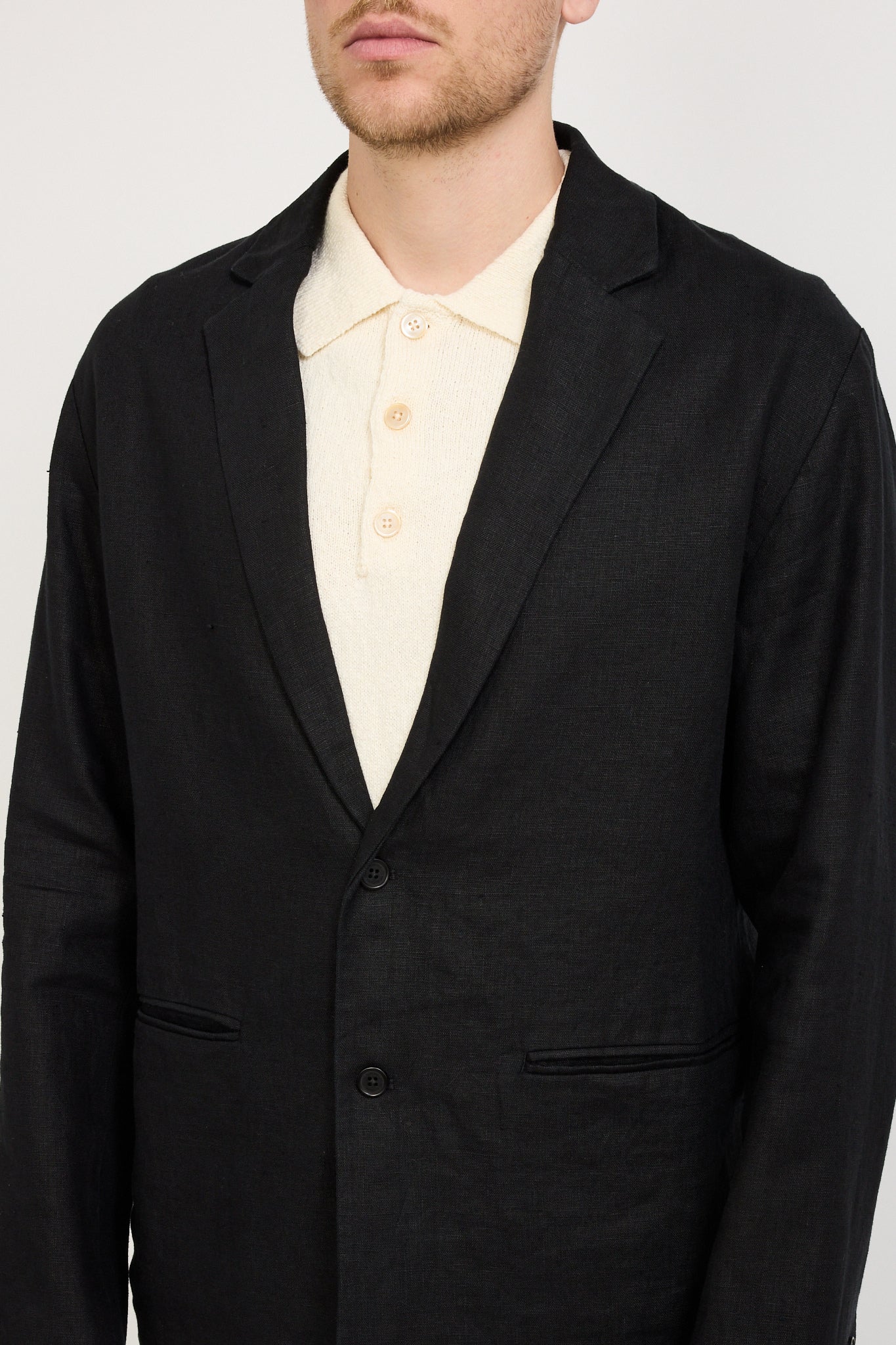 NN07 | Timo Linen Blazer Black | Maplestore