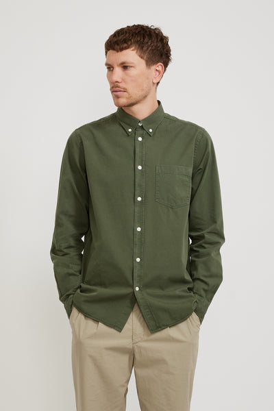 Norse Projects | Anton Light Twill Shirt Spruce Green | Maplestore
