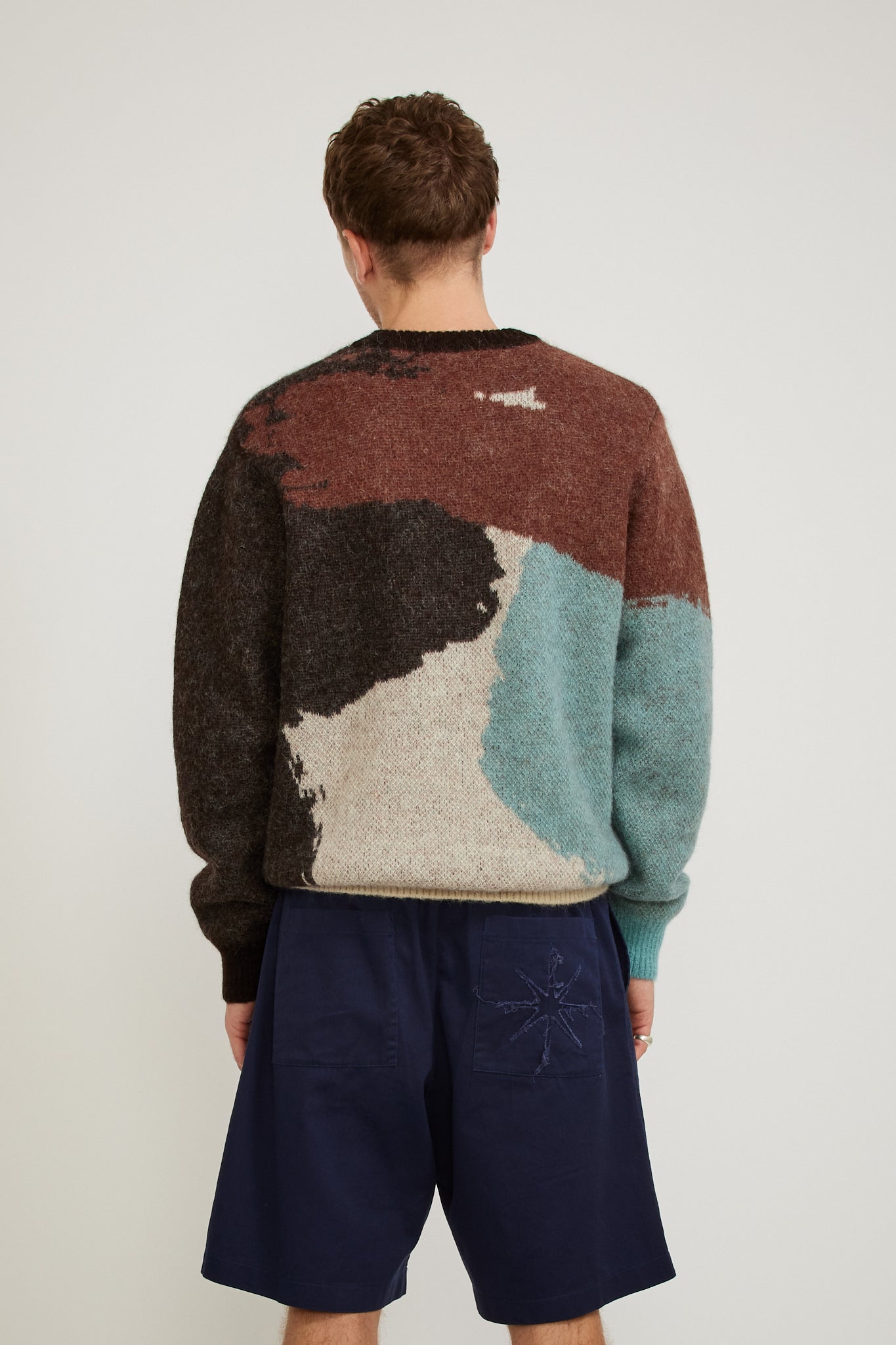 Norse Projects | Arild Alpaca Mohair Jacquard Sweater Espresso | Maplestore