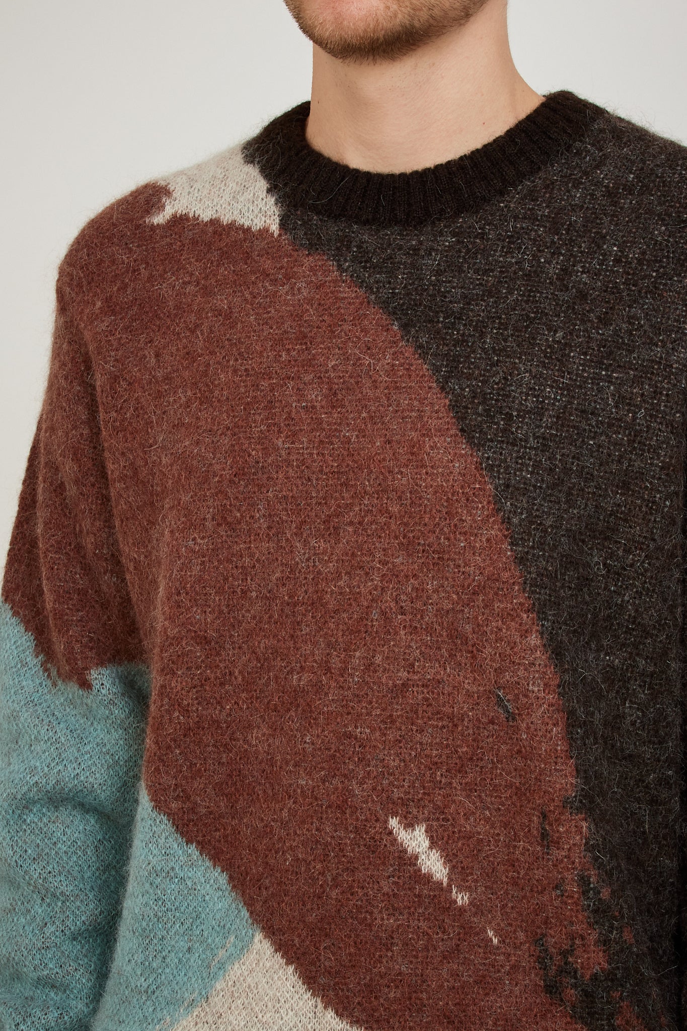 Norse Projects | Arild Alpaca Mohair Jacquard Sweater Espresso | Maplestore