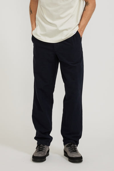 Norse Projects | Ezra Relaxed Cotton Linen Pants Dark Navy | Maplestore