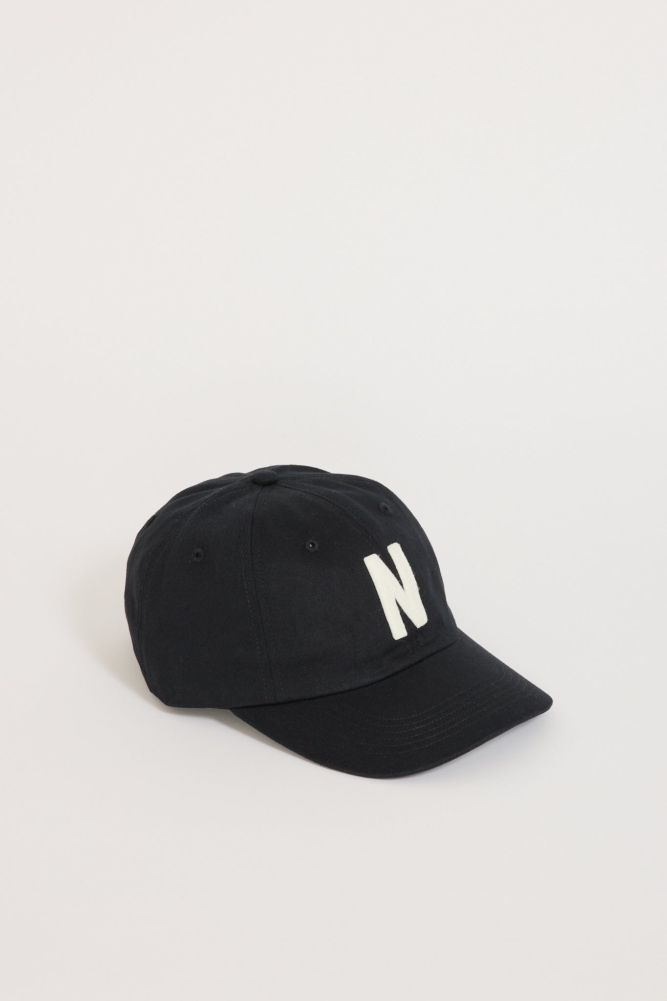 Norse Projects Felt N Twill Sports Cap Black Maplestore