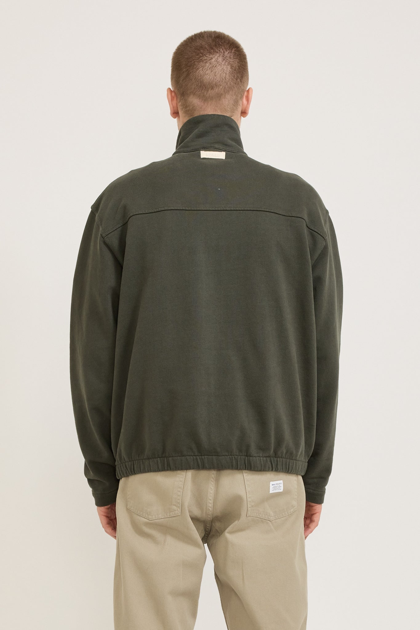 Bjorn Relaxed Organic Loopback Track Jacket Black Olive