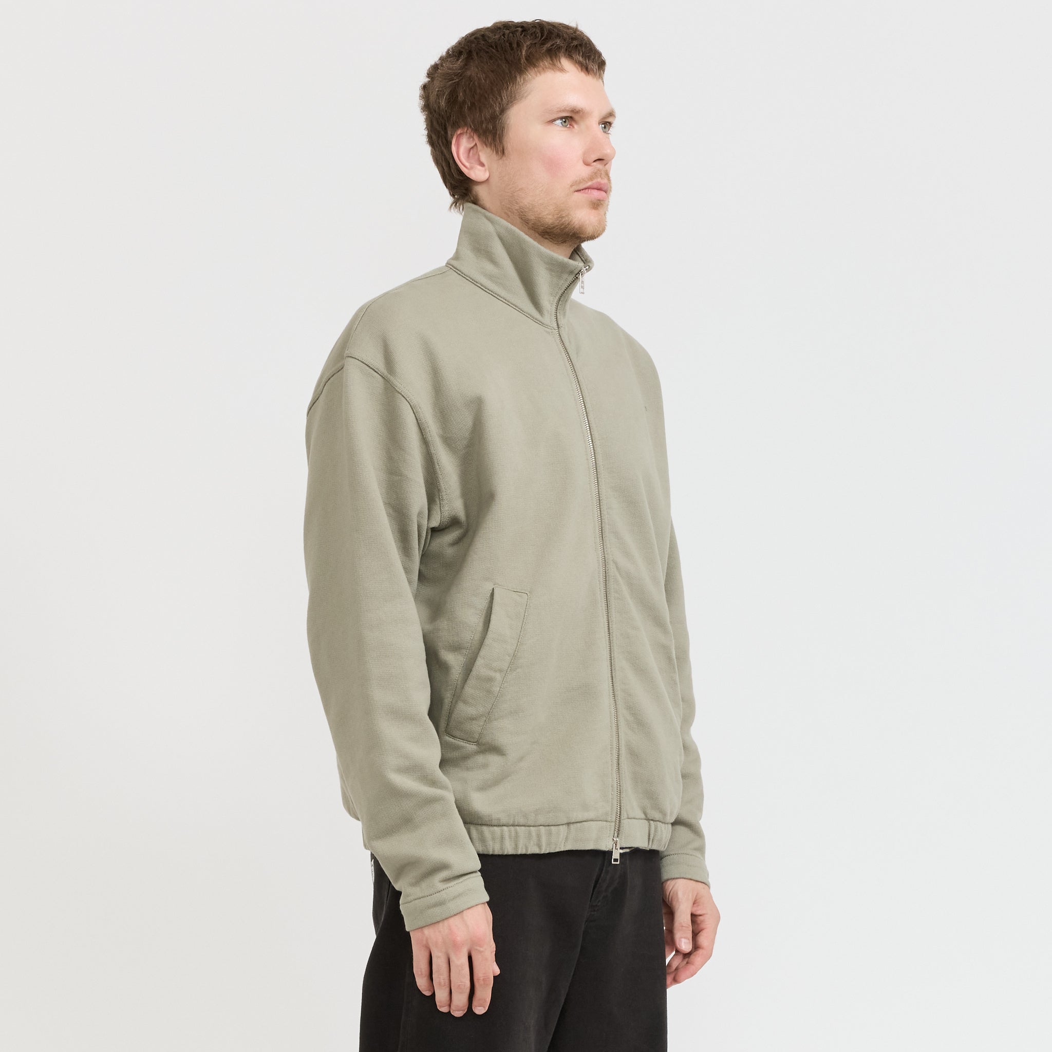 Norse Projects | Hornidal Relaxed Organic Loopback Track Jacket Vetiver | Maplestore