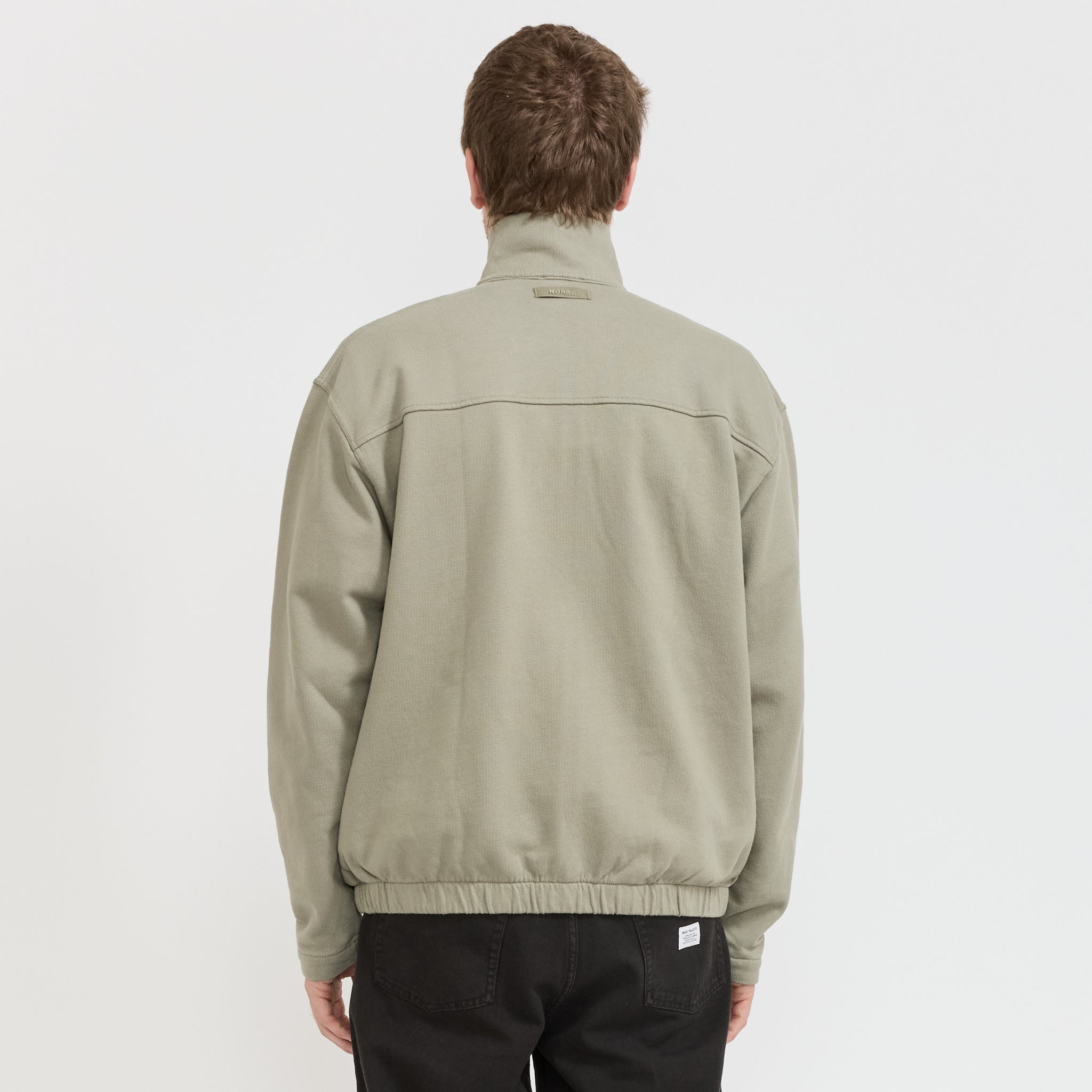 Norse Projects | Hornidal Relaxed Organic Loopback Track Jacket Vetiver | Maplestore