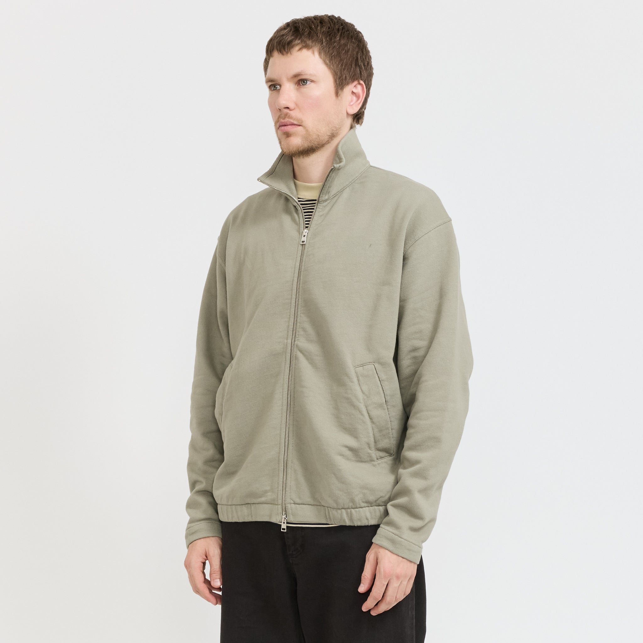 Norse Projects | Hornidal Relaxed Organic Loopback Track Jacket Vetiver | Maplestore