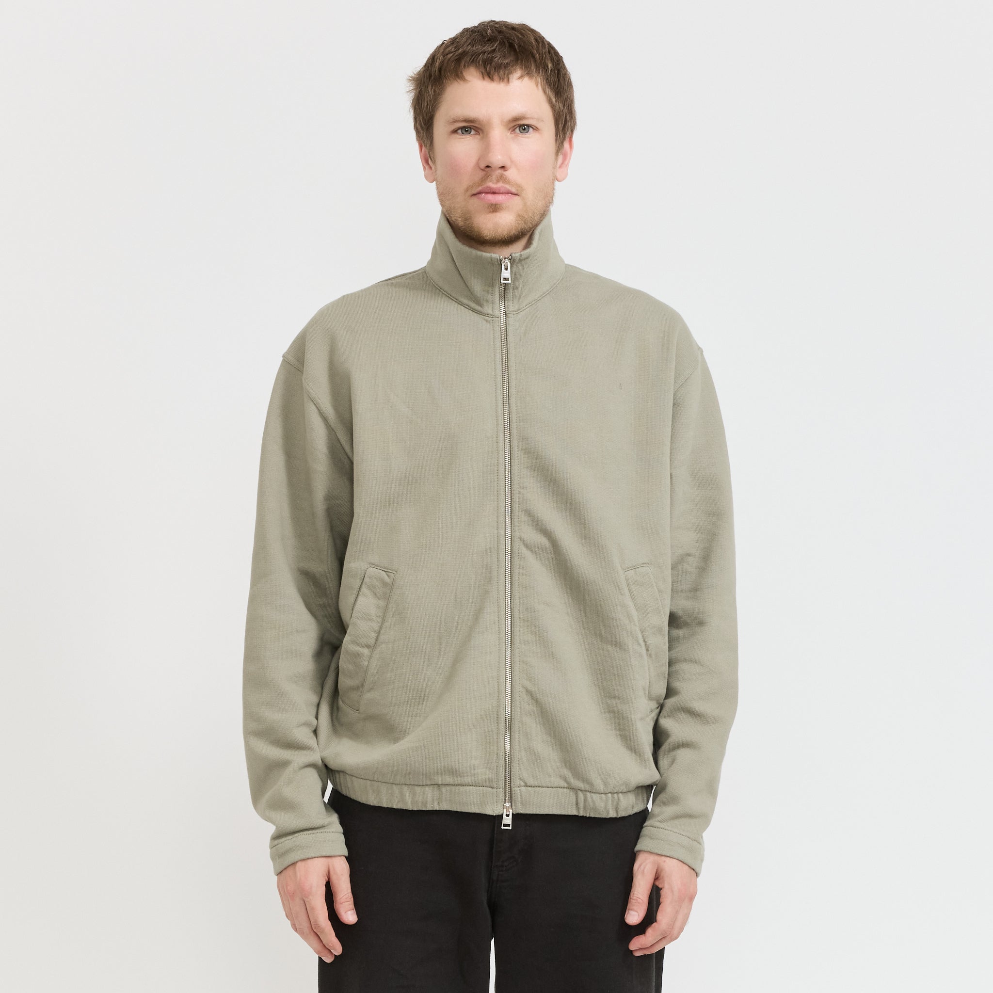 Norse Projects | Hornidal Relaxed Organic Loopback Track Jacket Vetiver | Maplestore