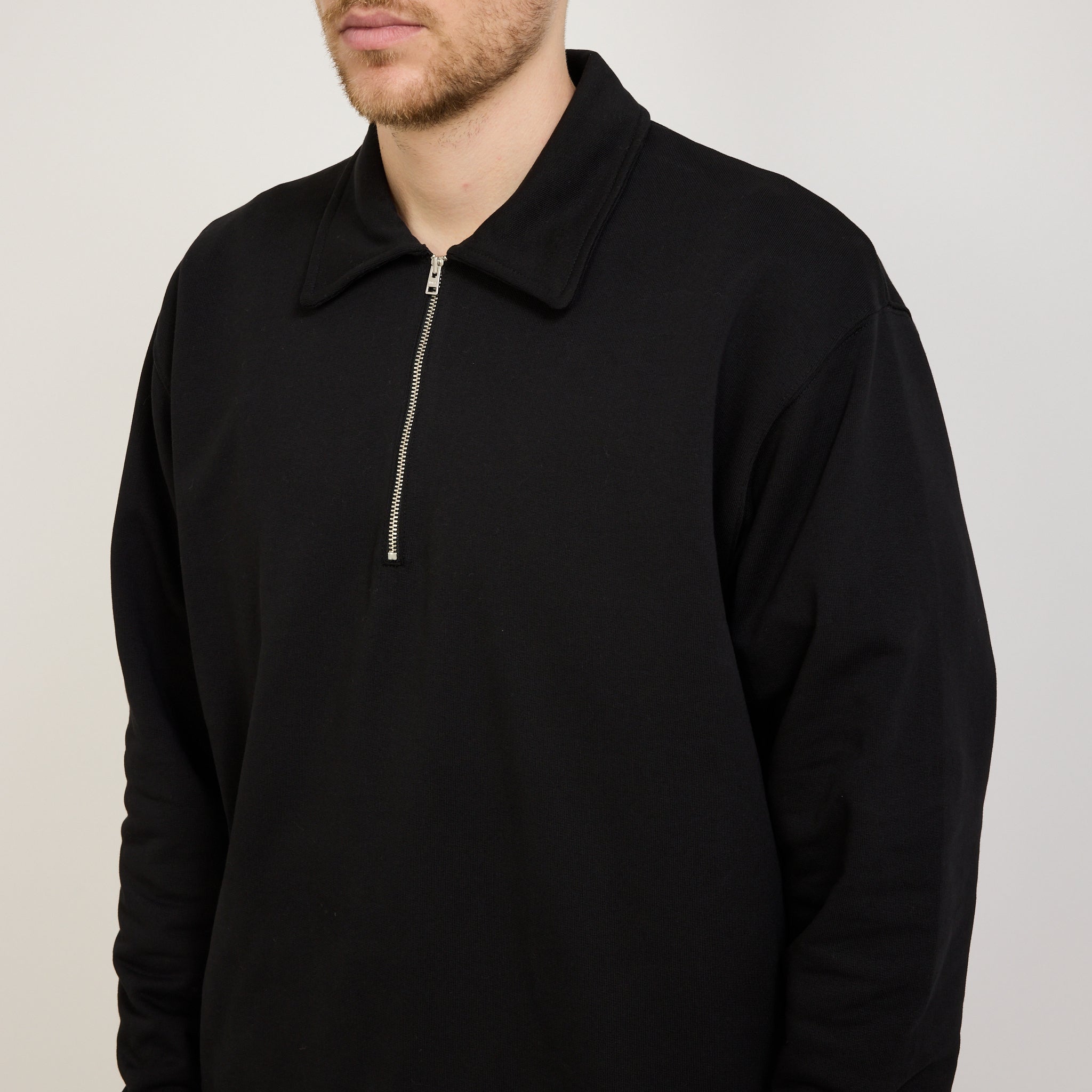 Norse Projects | Ketel Relaxed Organic Half Zip Sweater Black | Maplestore